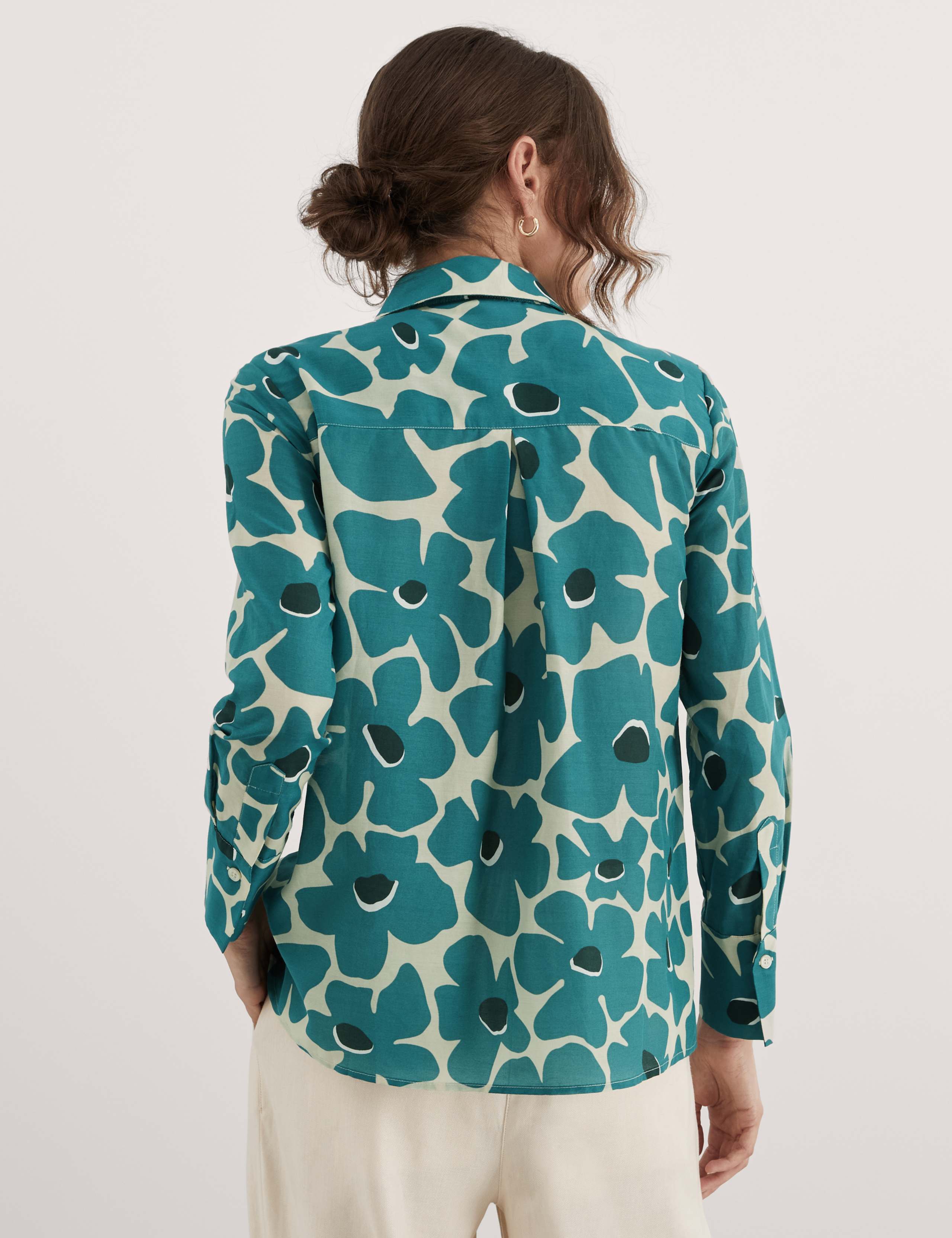 Silk Blend Floral Shirt 5 of 5