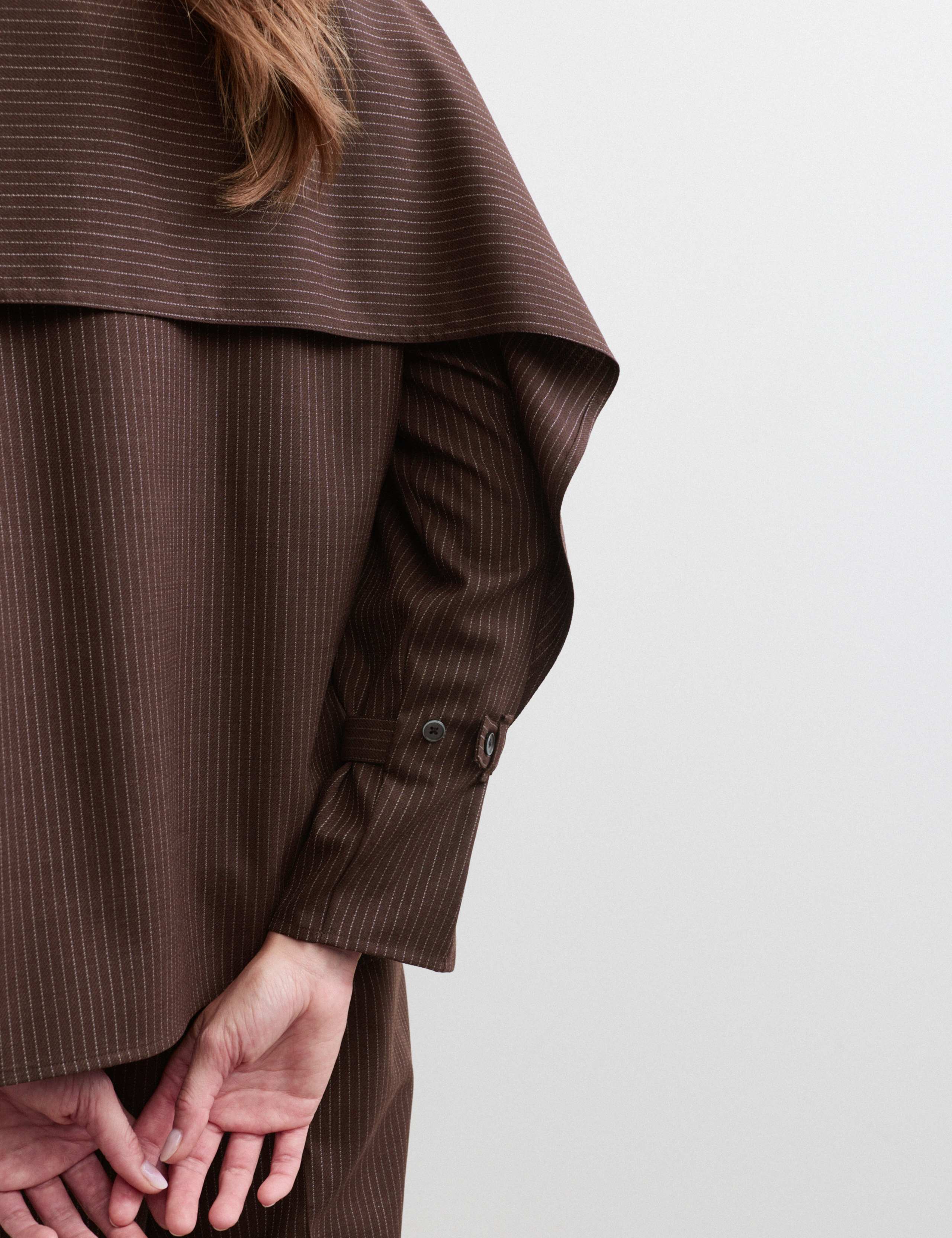 Wool Rich Pinstripe Collared Shirt 4 of 8