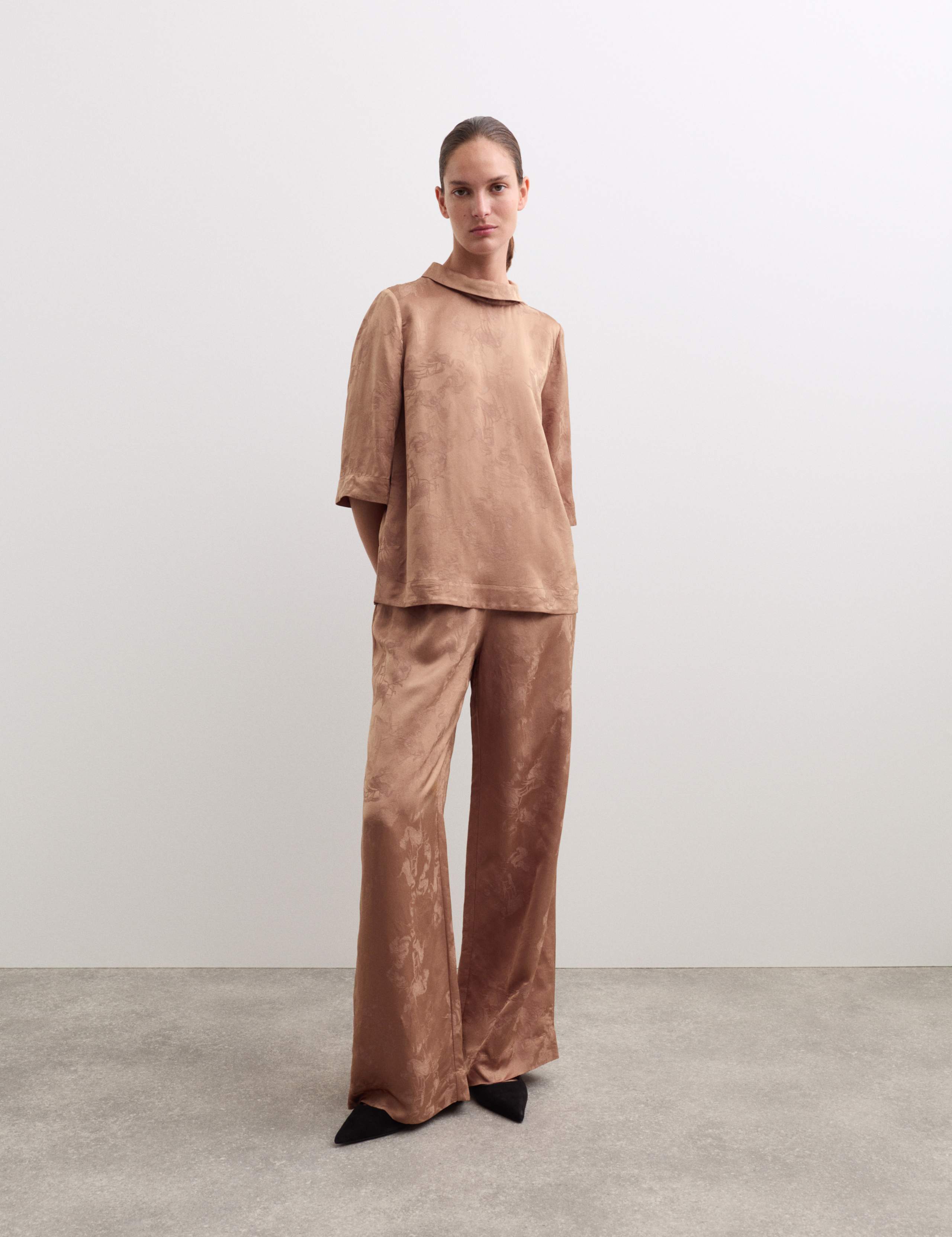 Jacquard Cap Sleeve Top 1 of 6