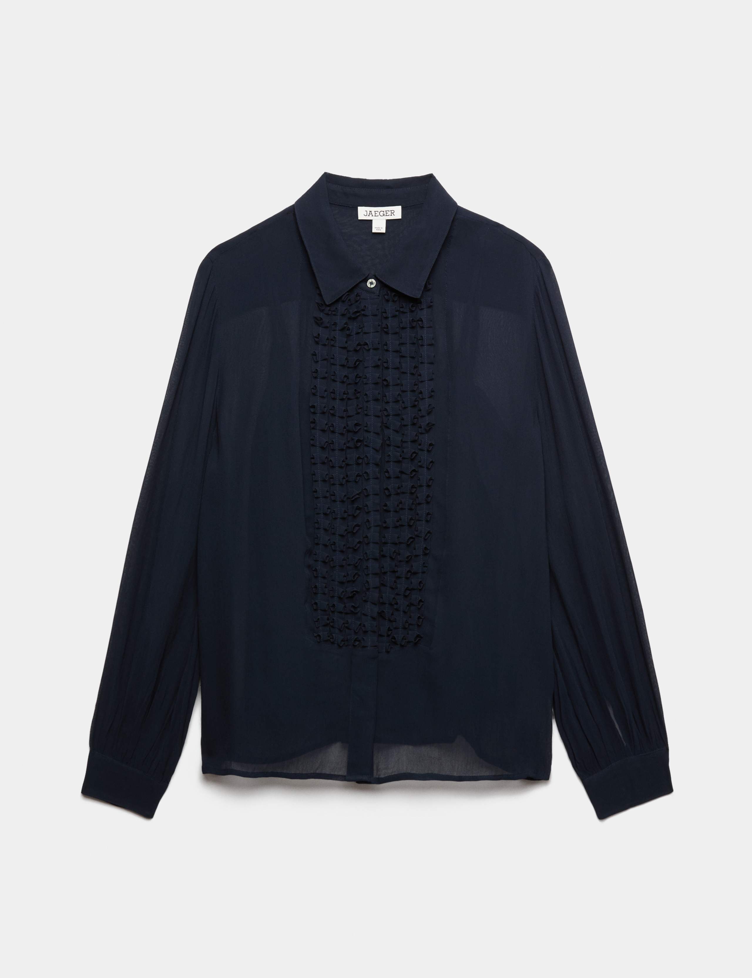 Sheer Collared Frill Detail Blouse 2 of 6