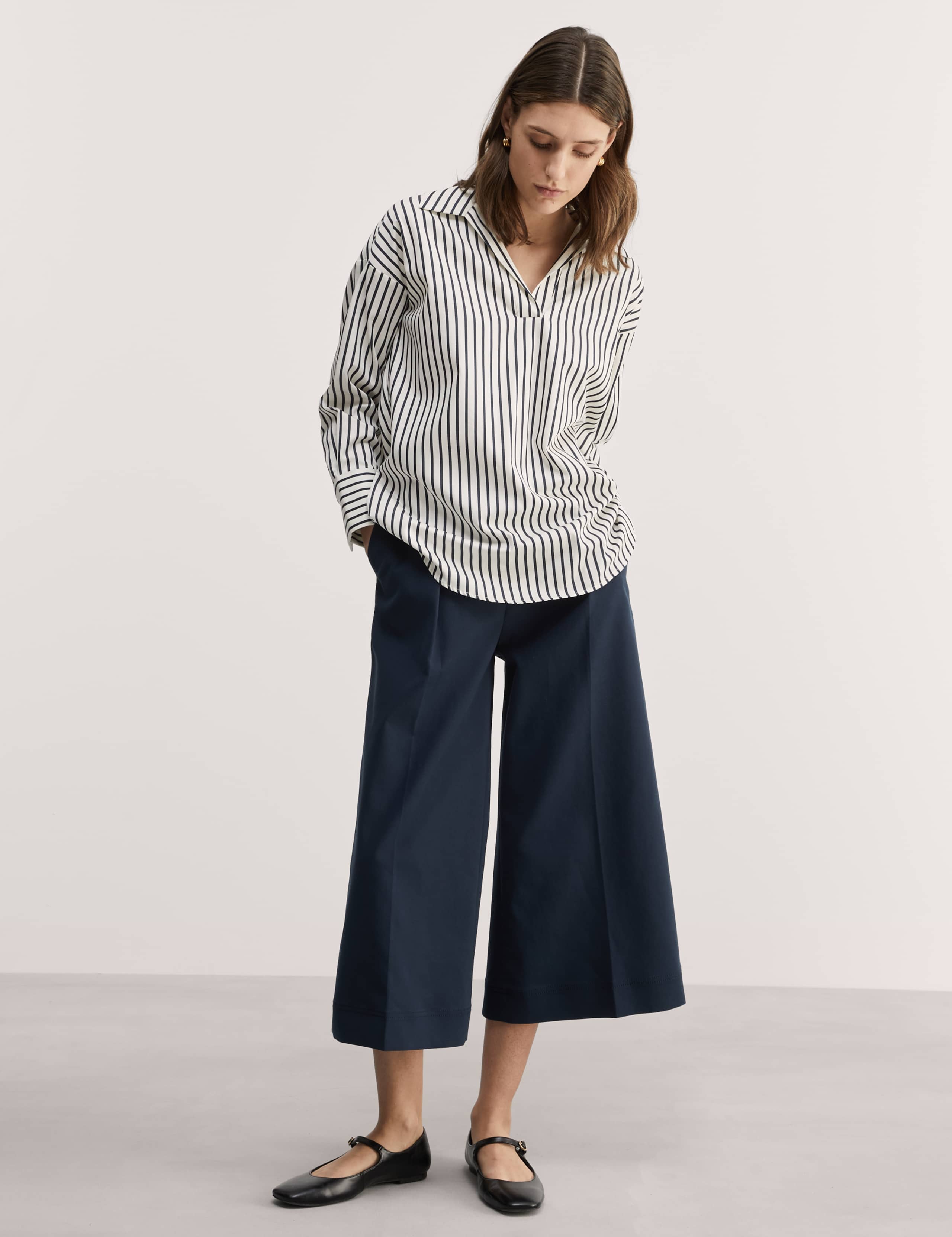 Pure Cotton Striped Popover Shirt 1 of 4