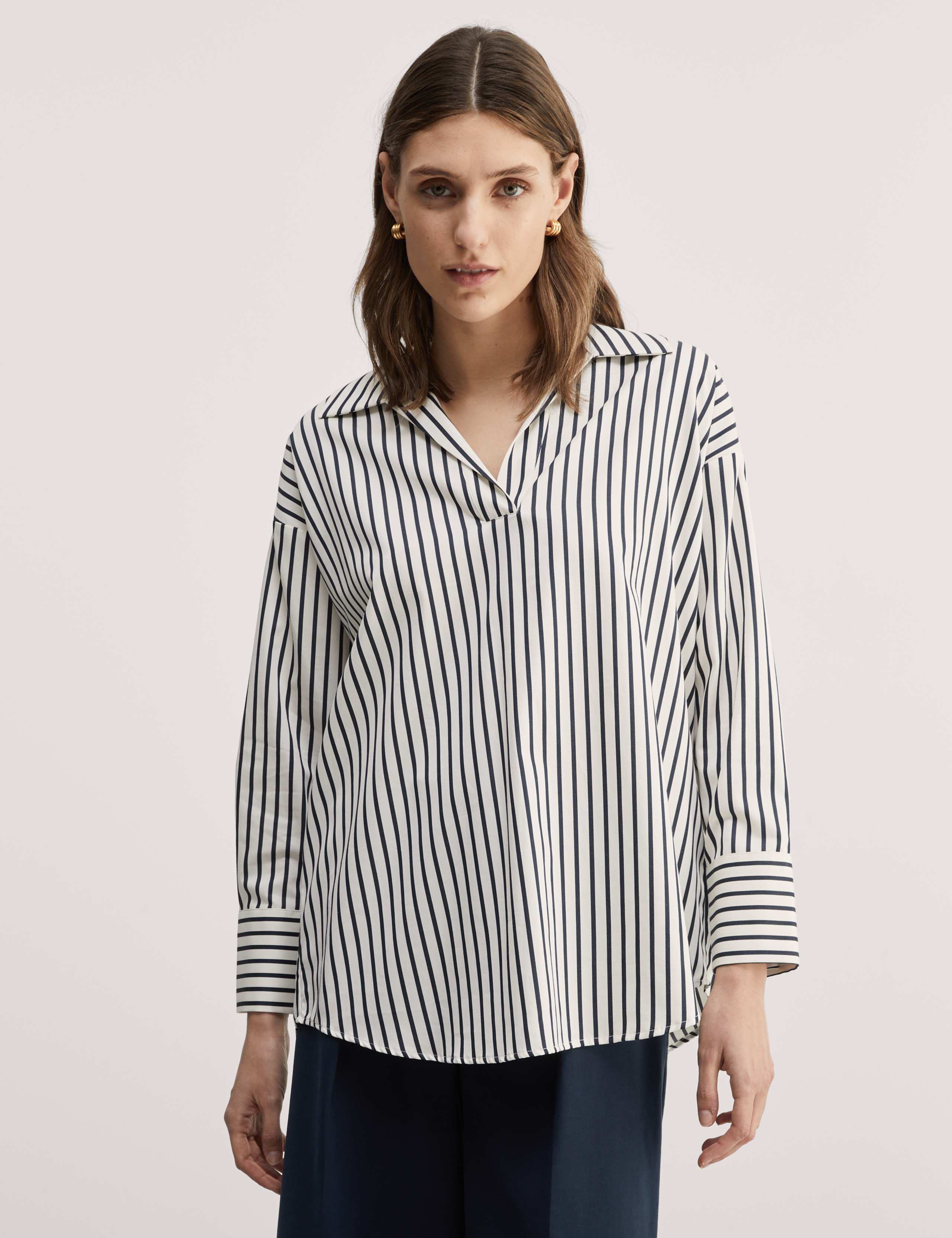 Pure Cotton Striped Popover Shirt 2 of 4