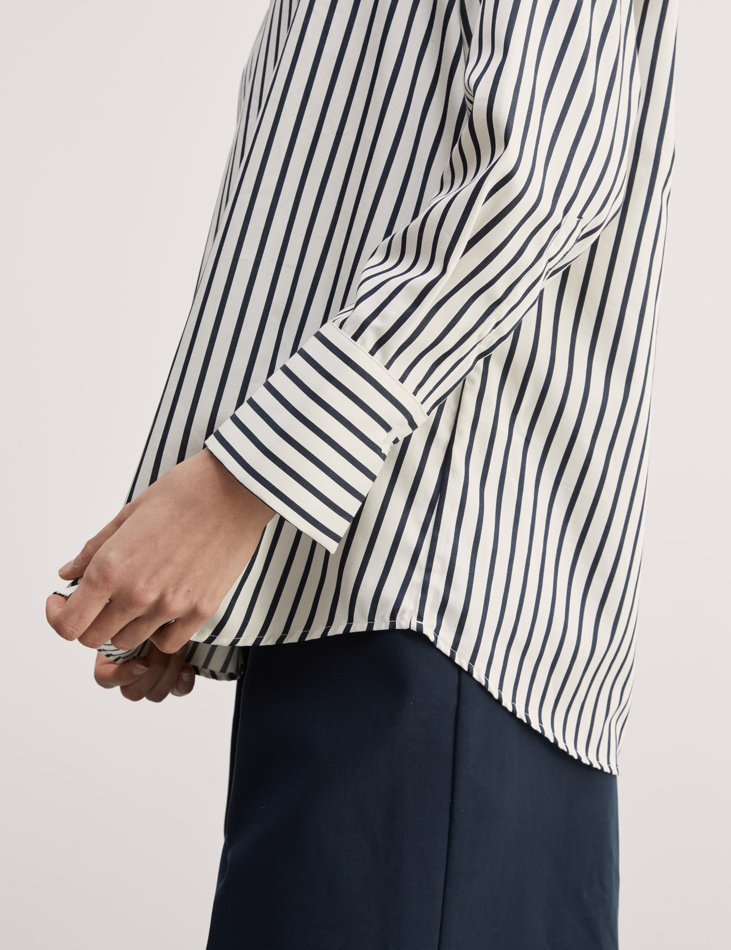 Pure Cotton Striped Popover Shirt 3 of 4