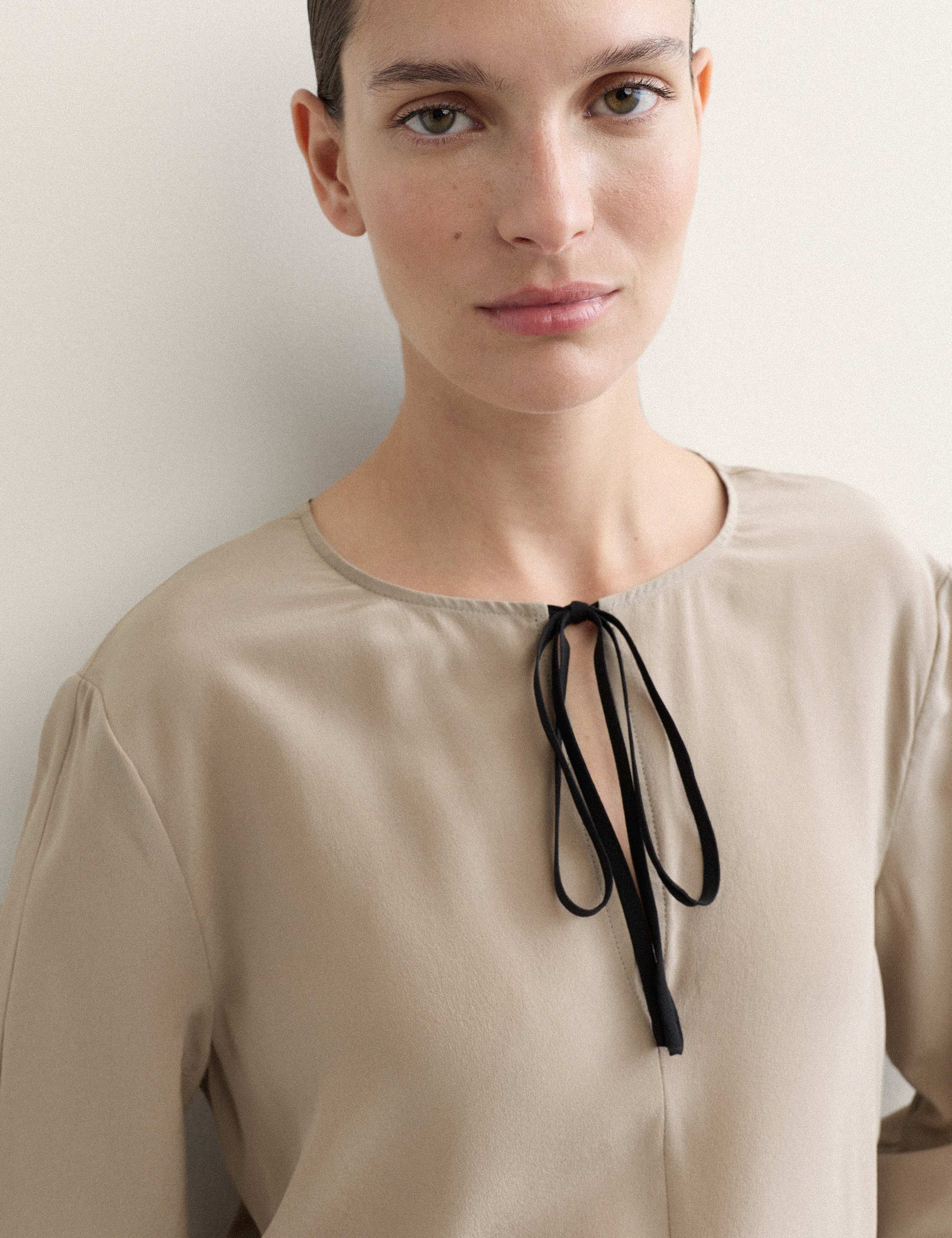 Pure Silk Waisted Top 3 of 6