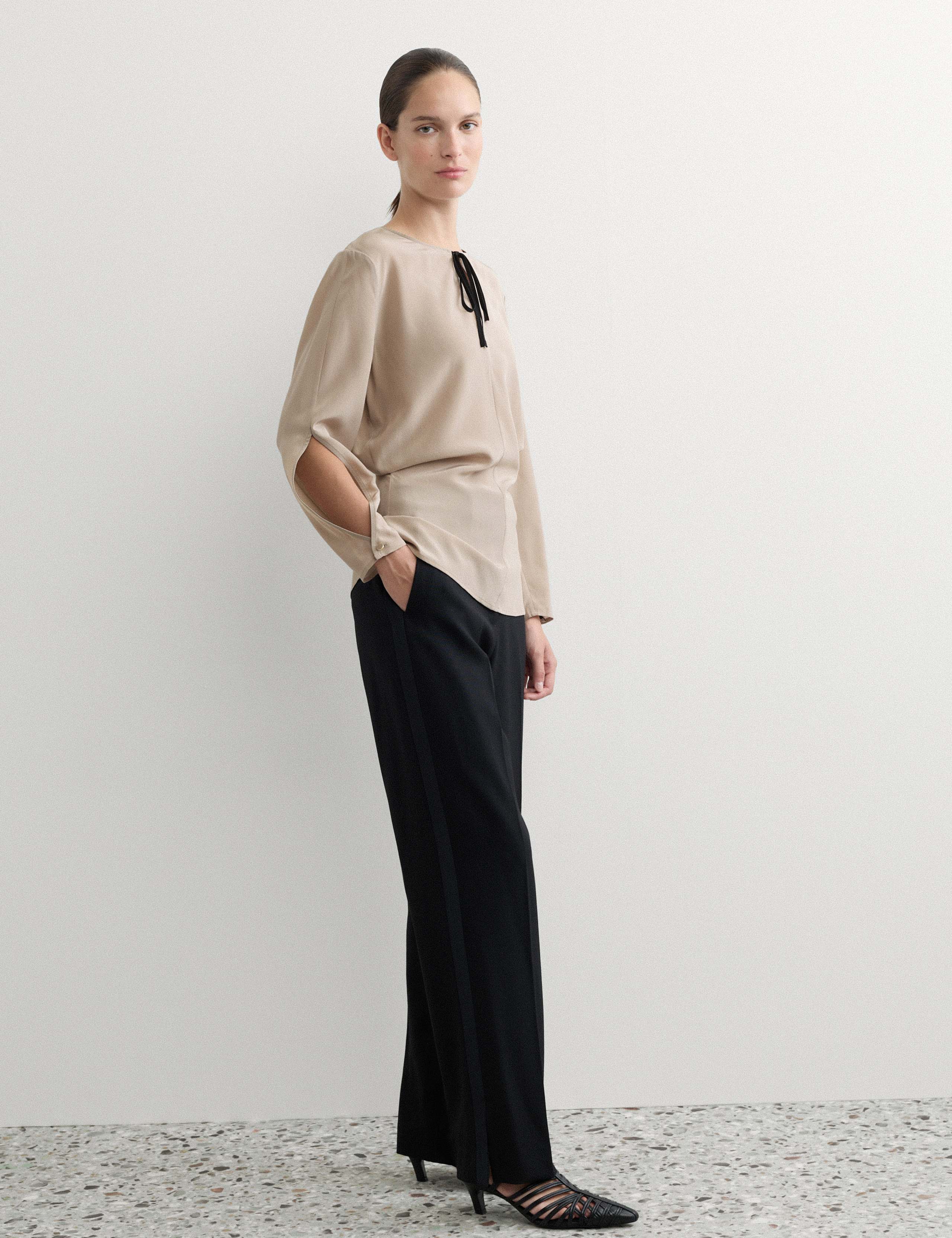Pure Silk Waisted Top 5 of 6