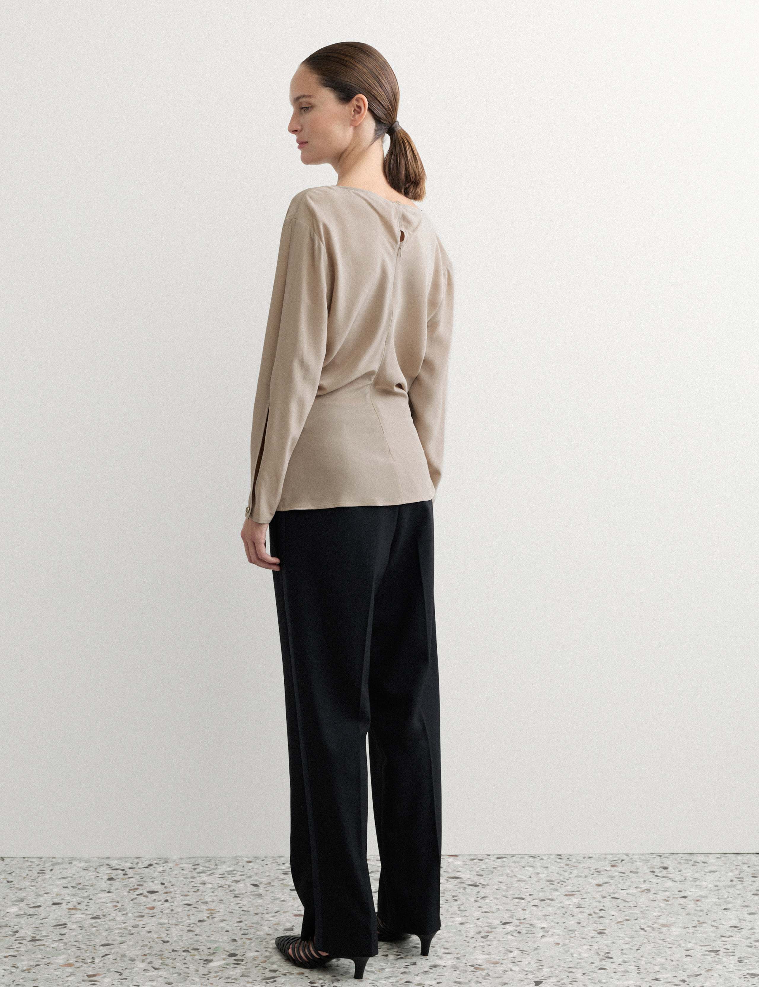 Pure Silk Waisted Top 6 of 6
