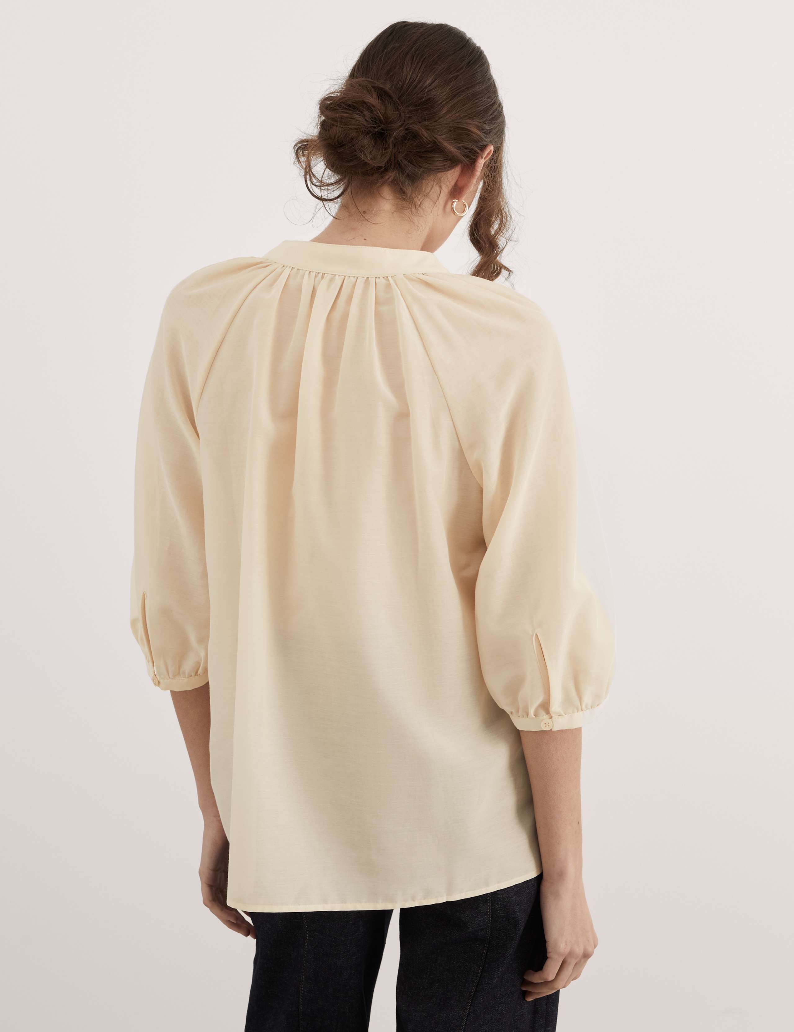 Cotton Rich Tie Neck Top 5 of 5