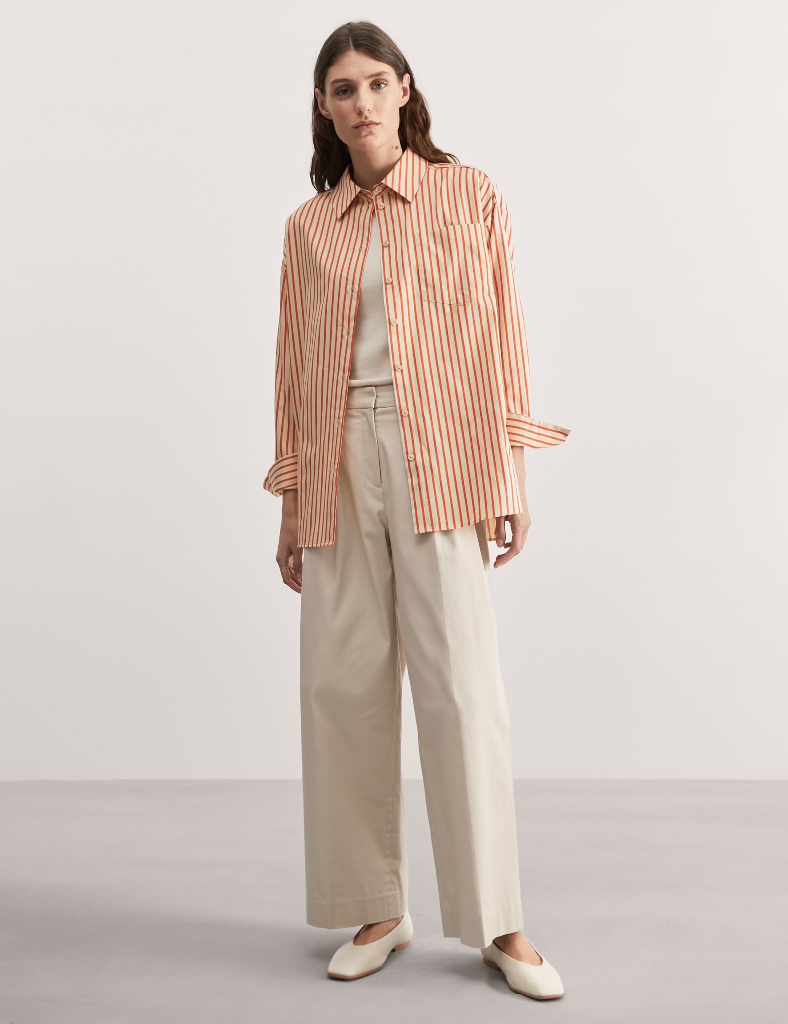 Pure Cotton Striped Oversized Shirt 3 of 7
