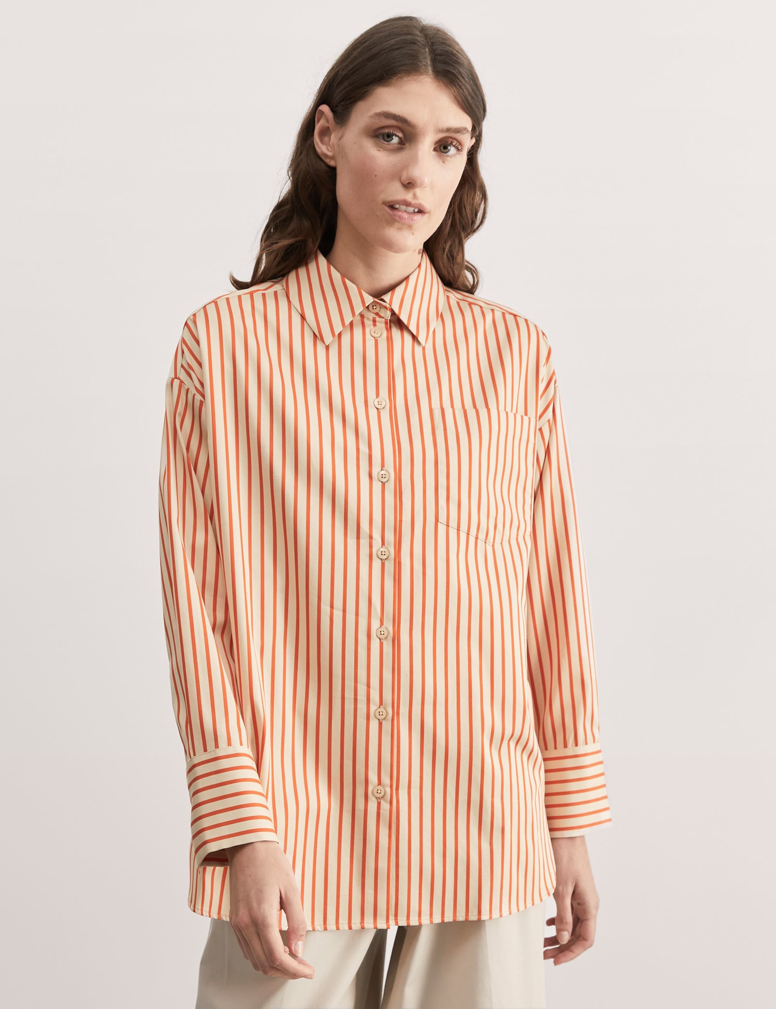 Pure Cotton Striped Oversized Shirt 5 of 7
