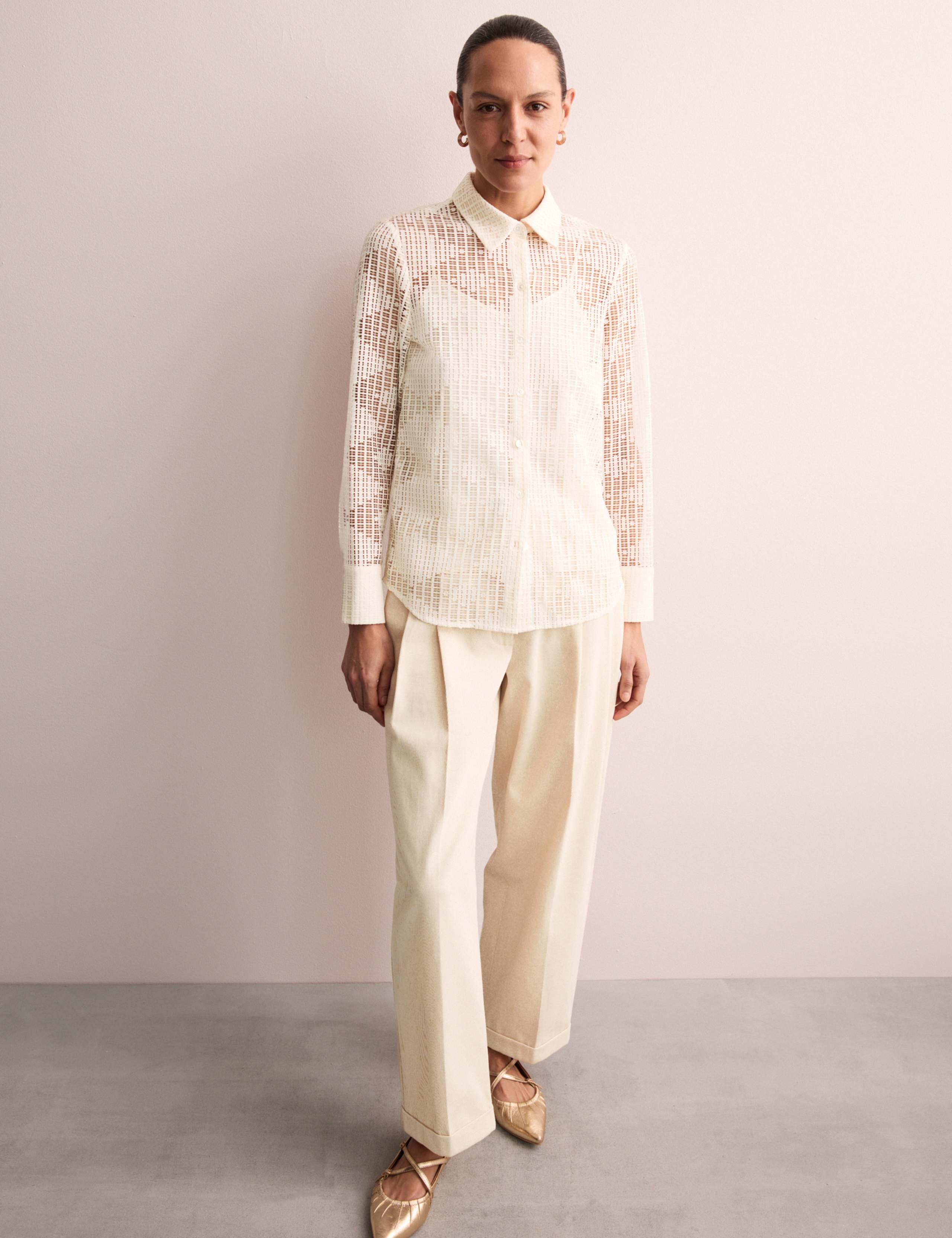 Cotton Rich Lace Shirt 3 of 8