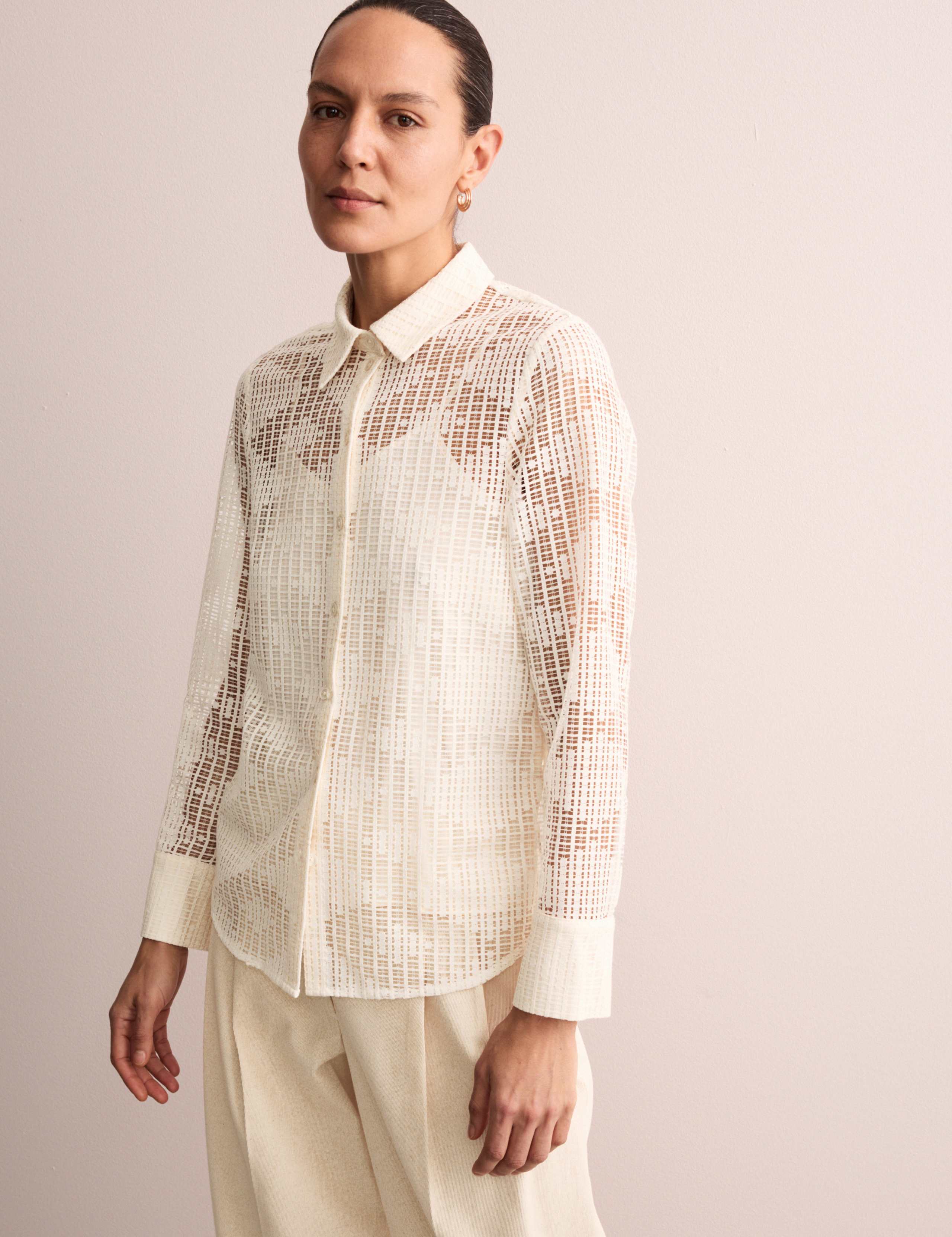 Cotton Rich Lace Shirt 5 of 8