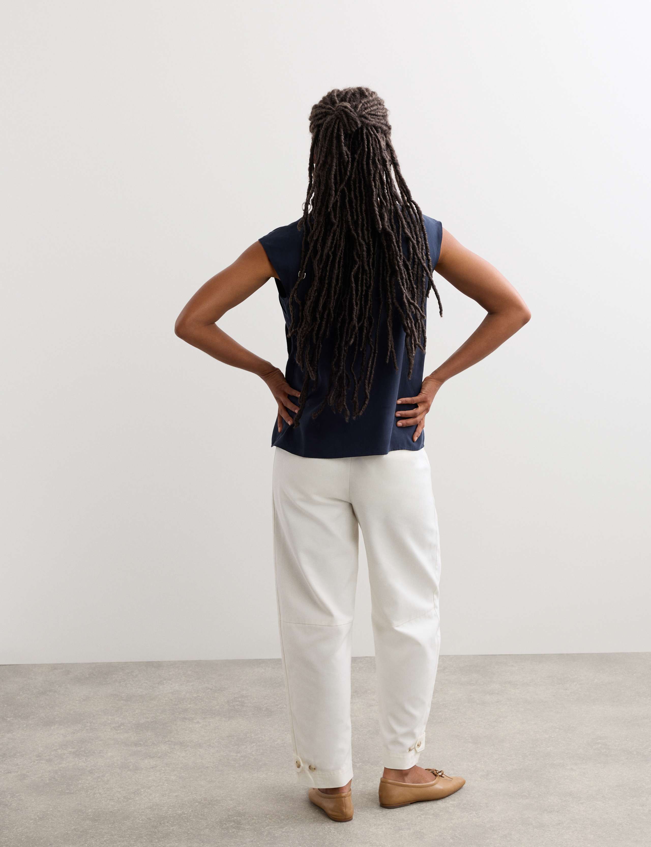 Pure Lyocell Pleat Detail Top 6 of 6