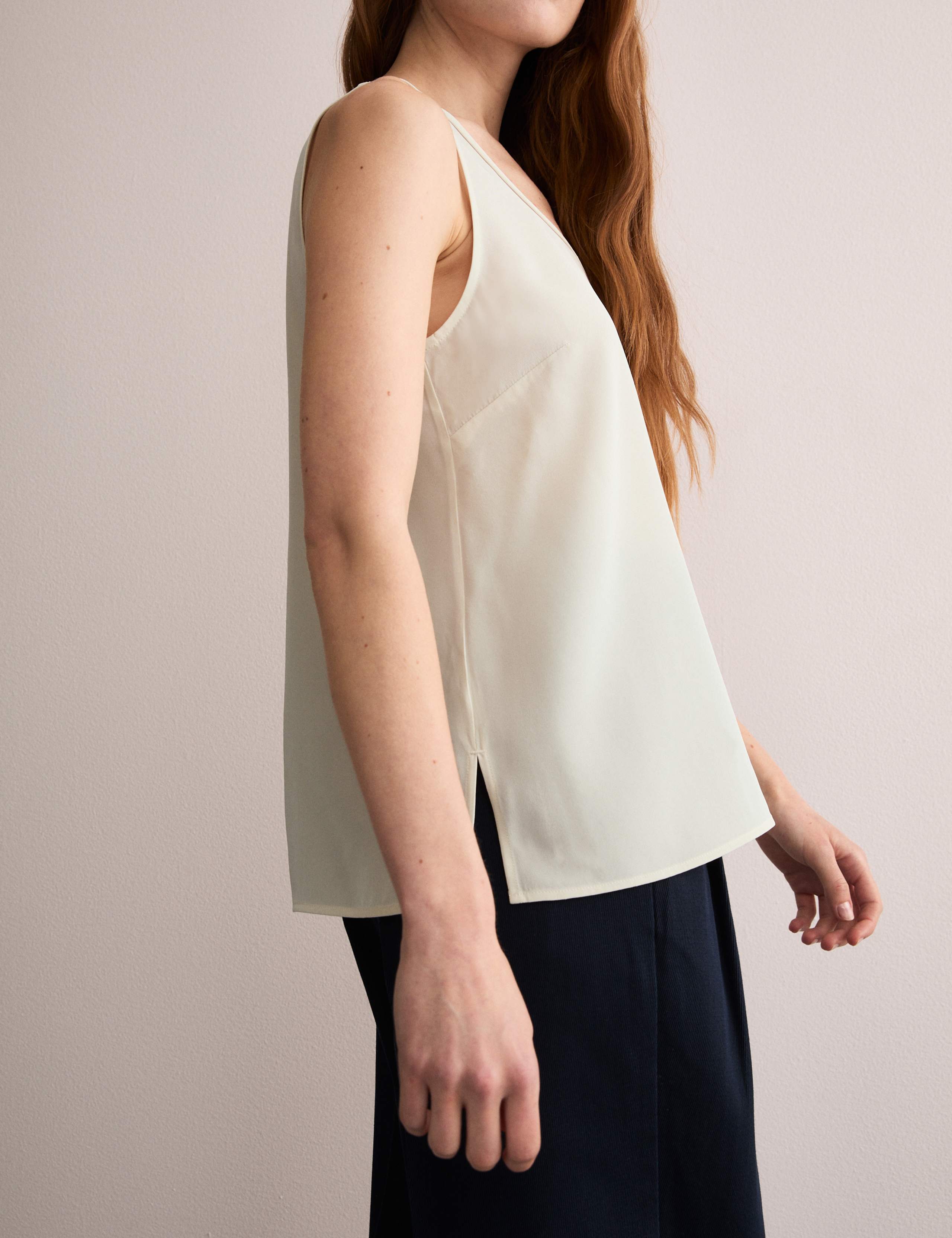 Pure Silk Scoop Neck Shell Top 3 of 8
