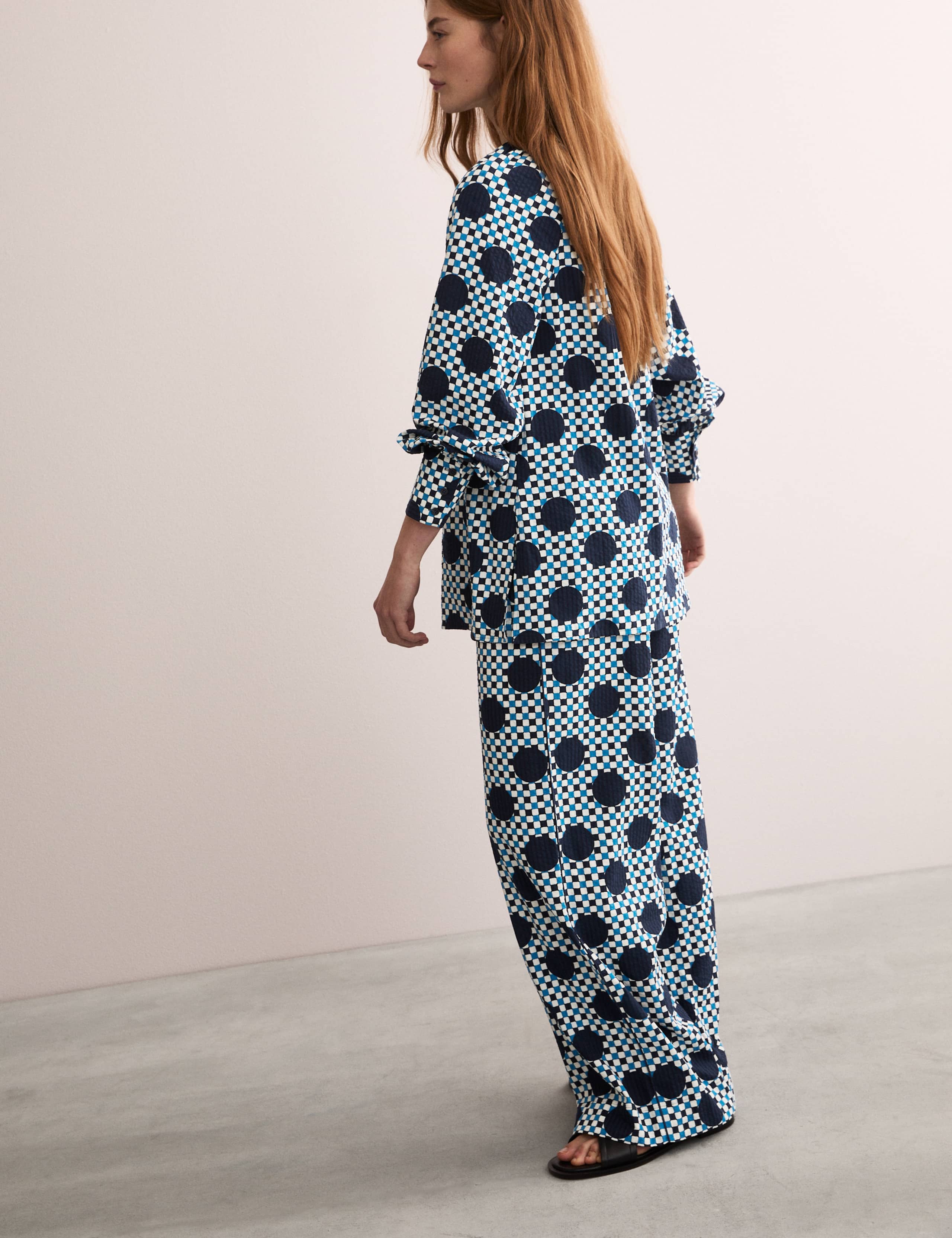 Cotton Blend Gingham Spot Top 4 of 8