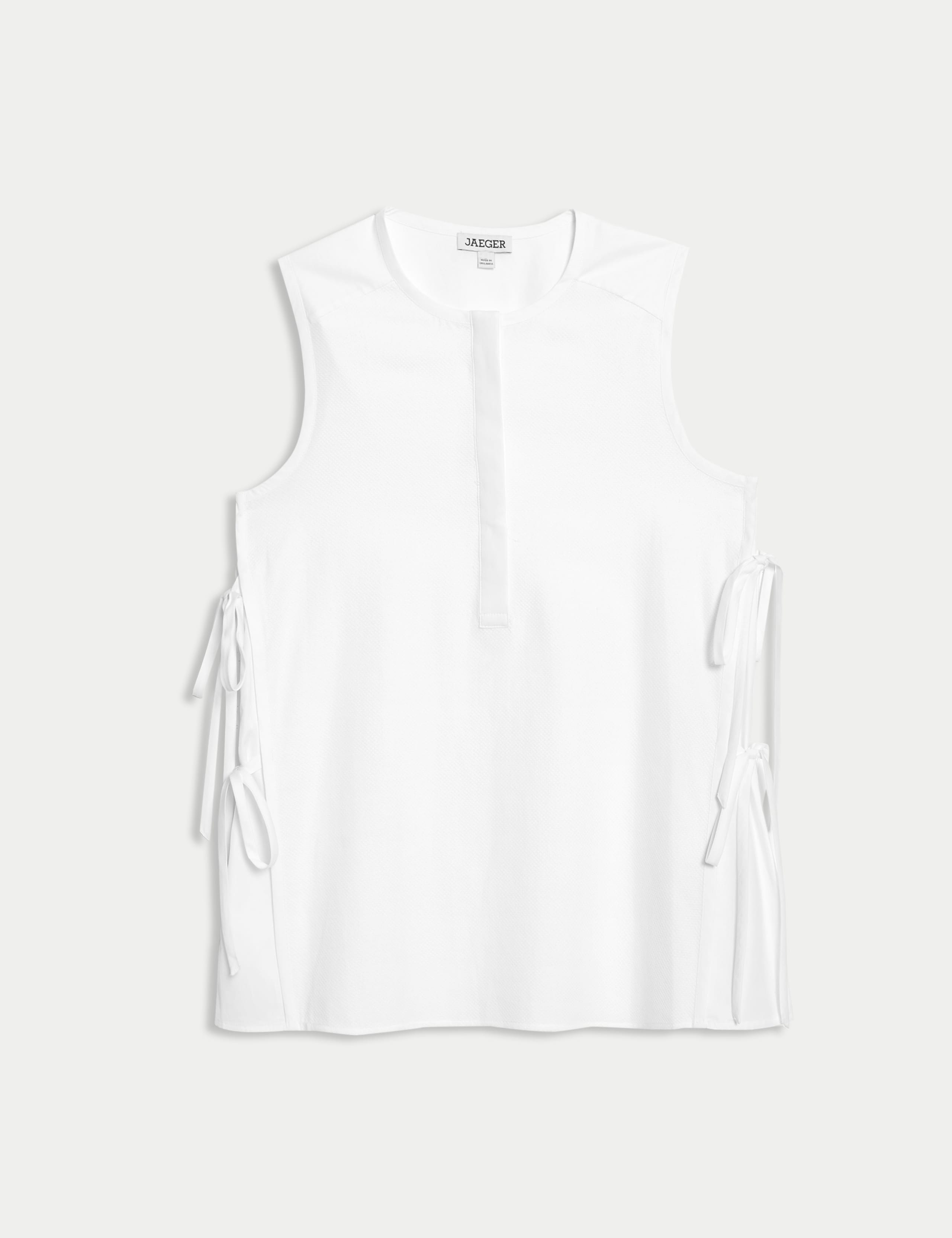 Pure Cotton Pique Tie Side Vest Top 2 of 7