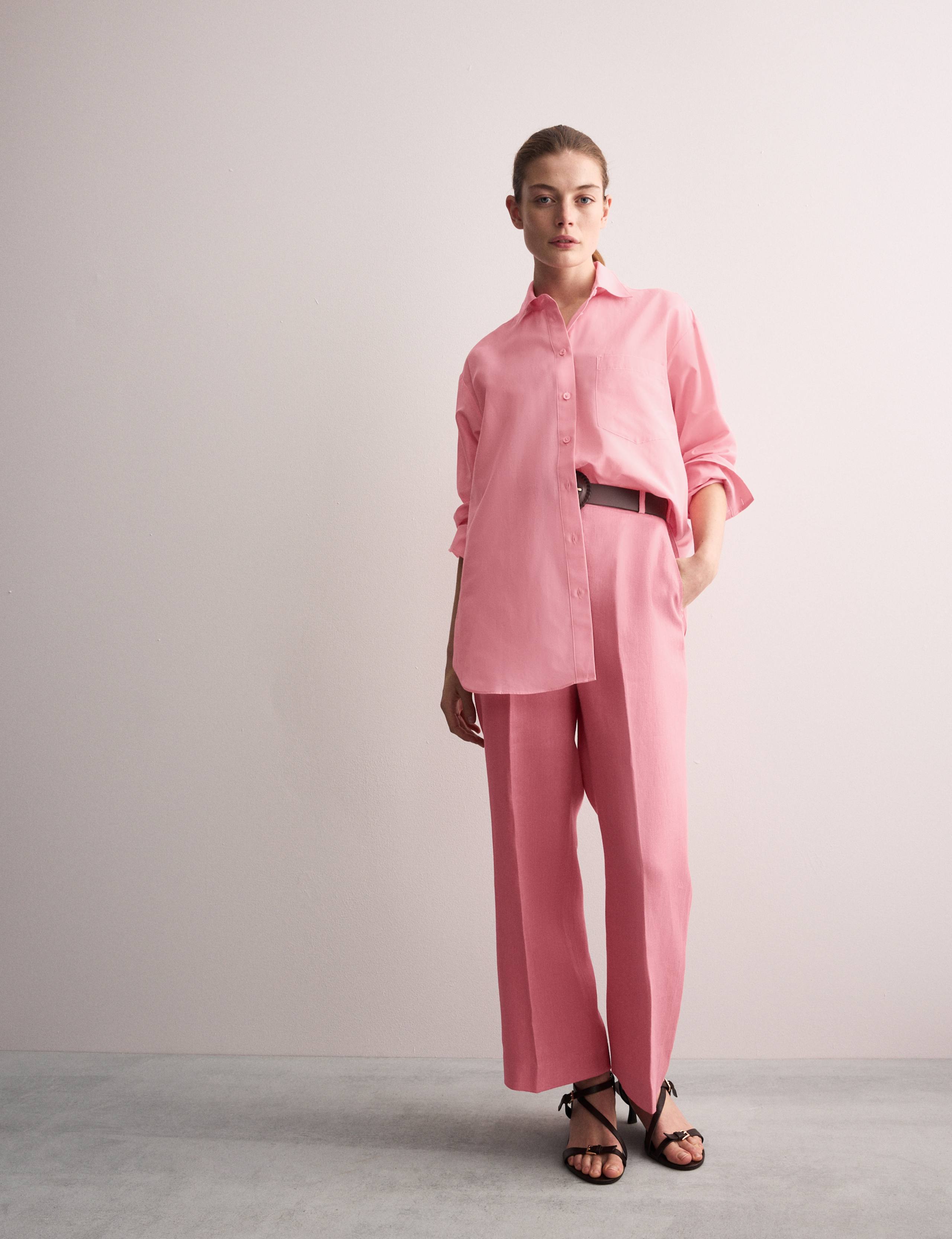 Cotton Rich Collared Shirt with Silk 3 of 7