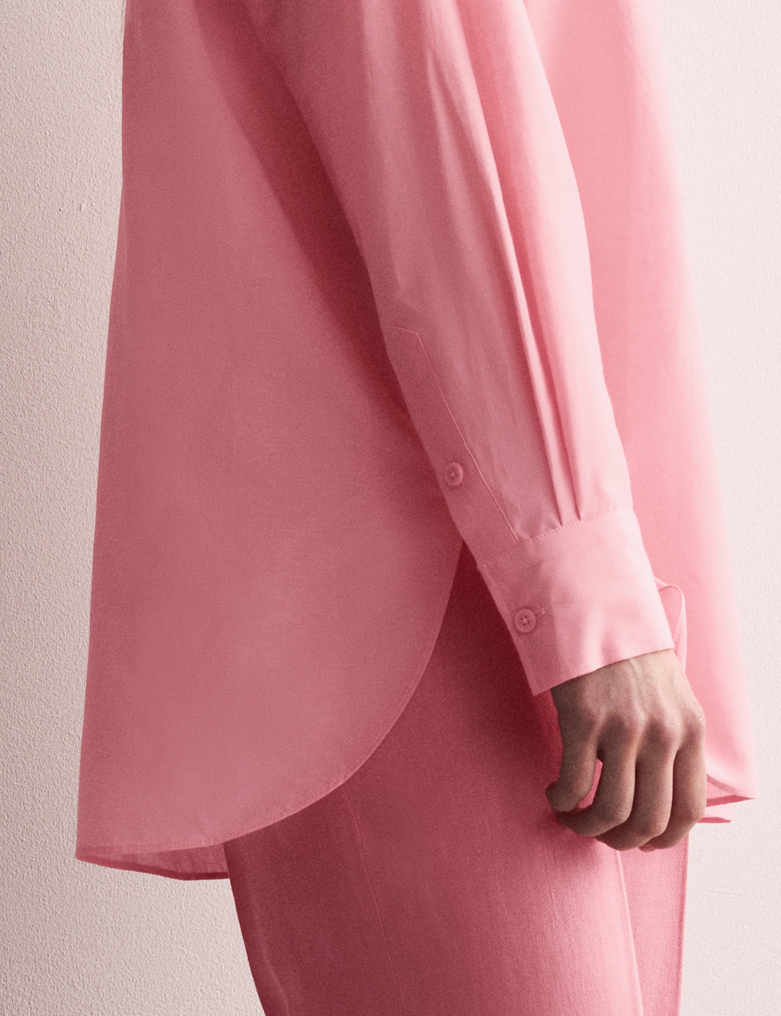 Cotton Rich Collared Shirt with Silk 4 of 7