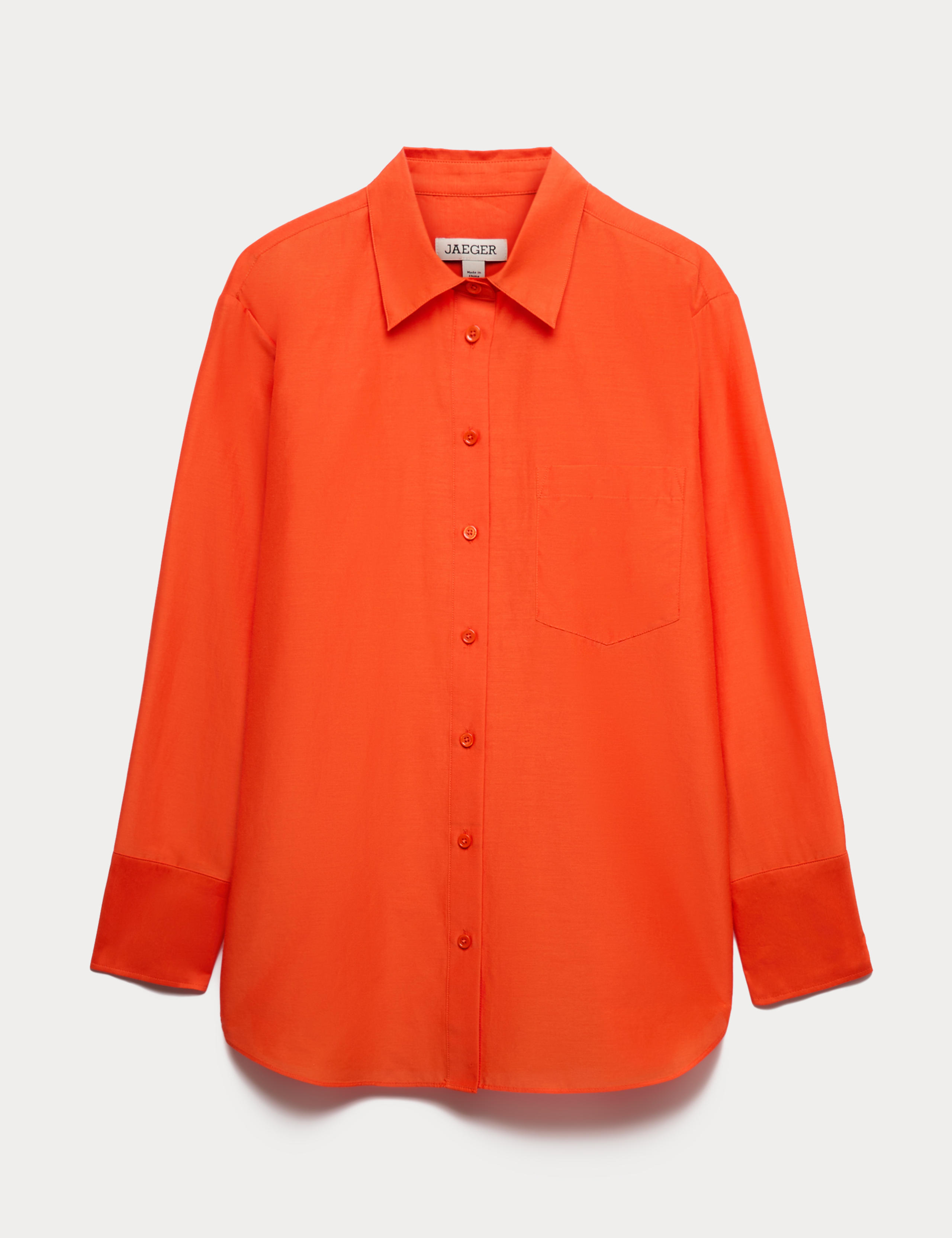 Silk Blend Collared Relaxed Shirt 2 of 6