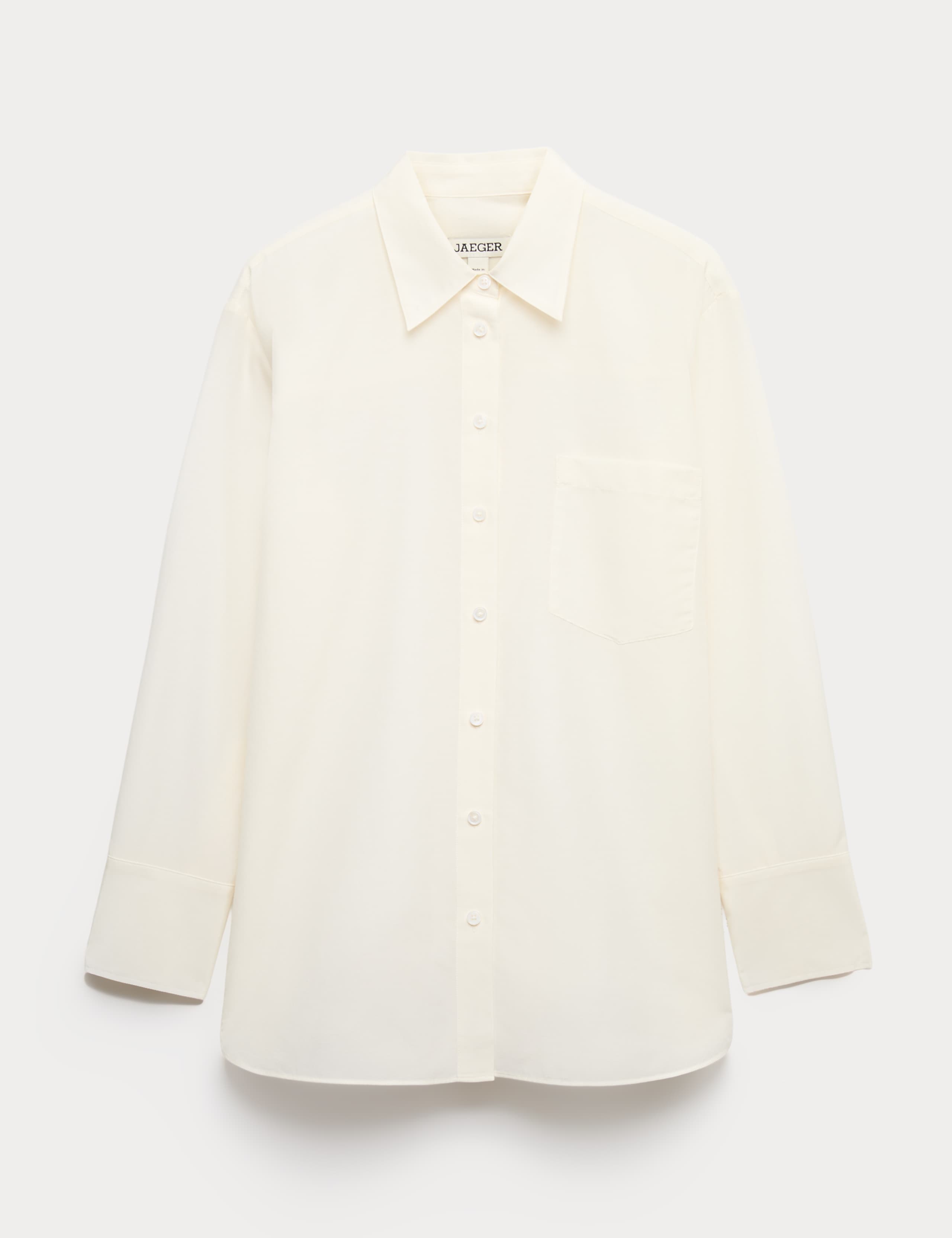 Silk Blend Collared Relaxed Shirt 2 of 7