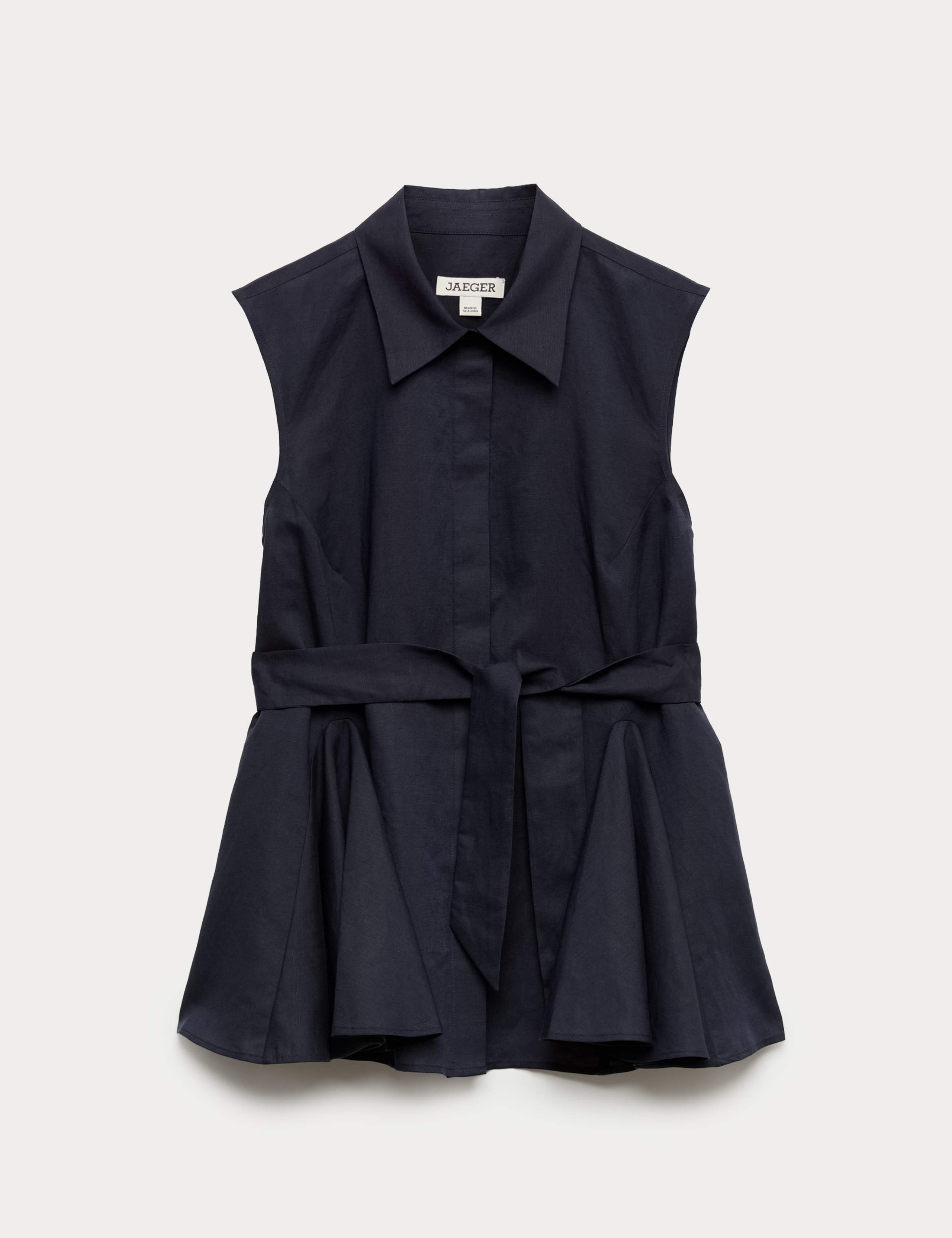 Linen Rich Godet Insert Sleeveless Top 2 of 7