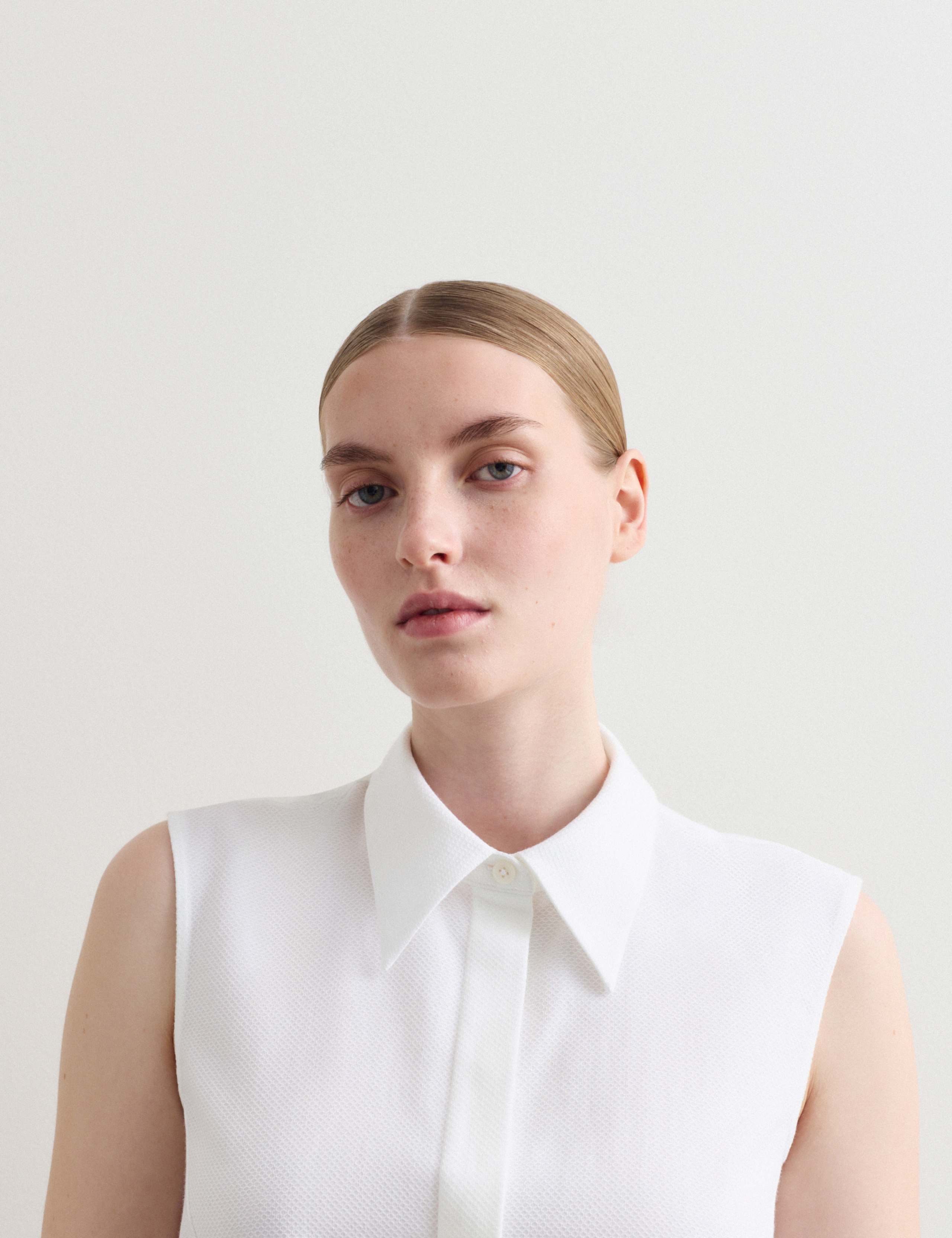 Pure Cotton Tie Front Blouse 5 of 7
