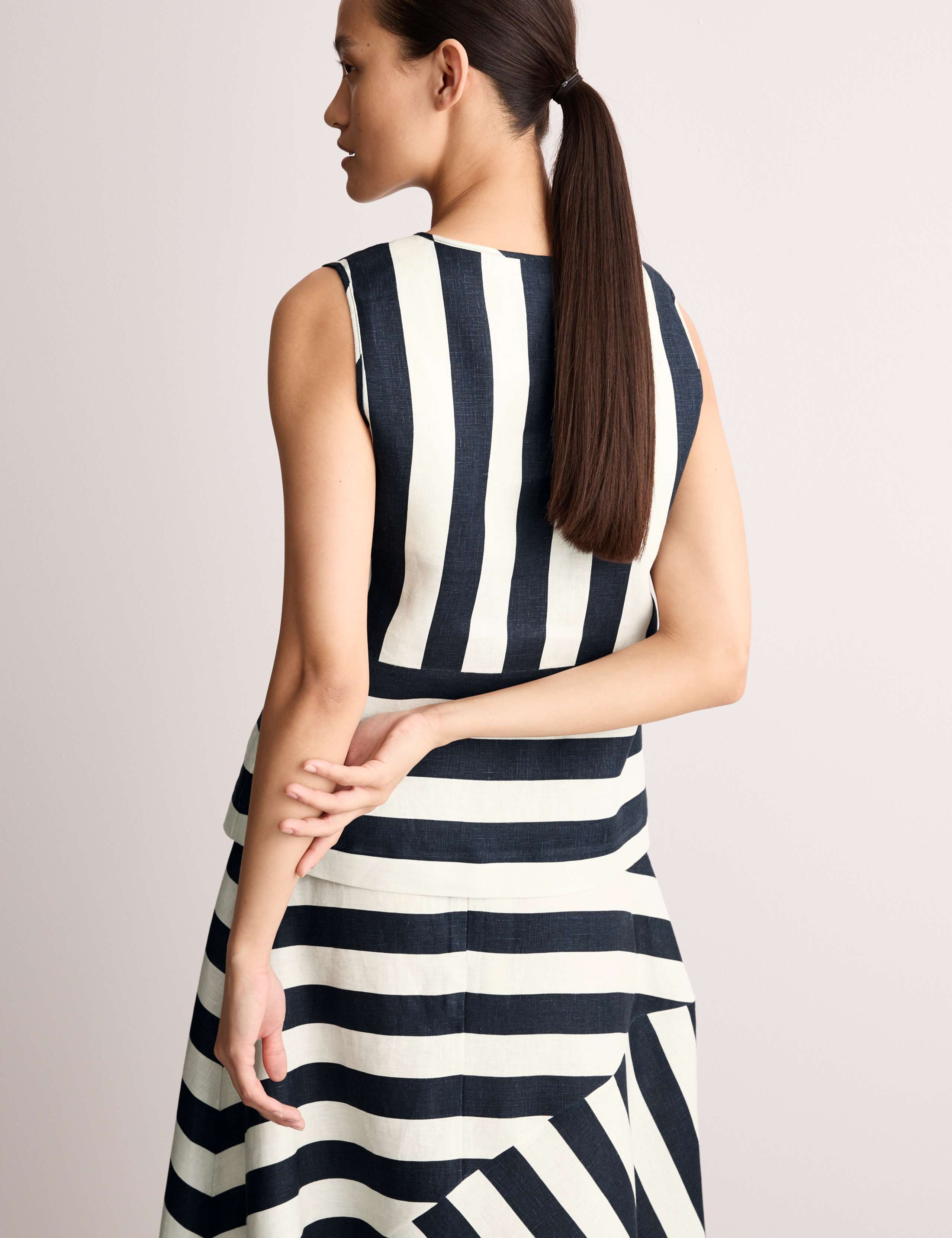 Pure Linen Striped Shell Top 5 of 6