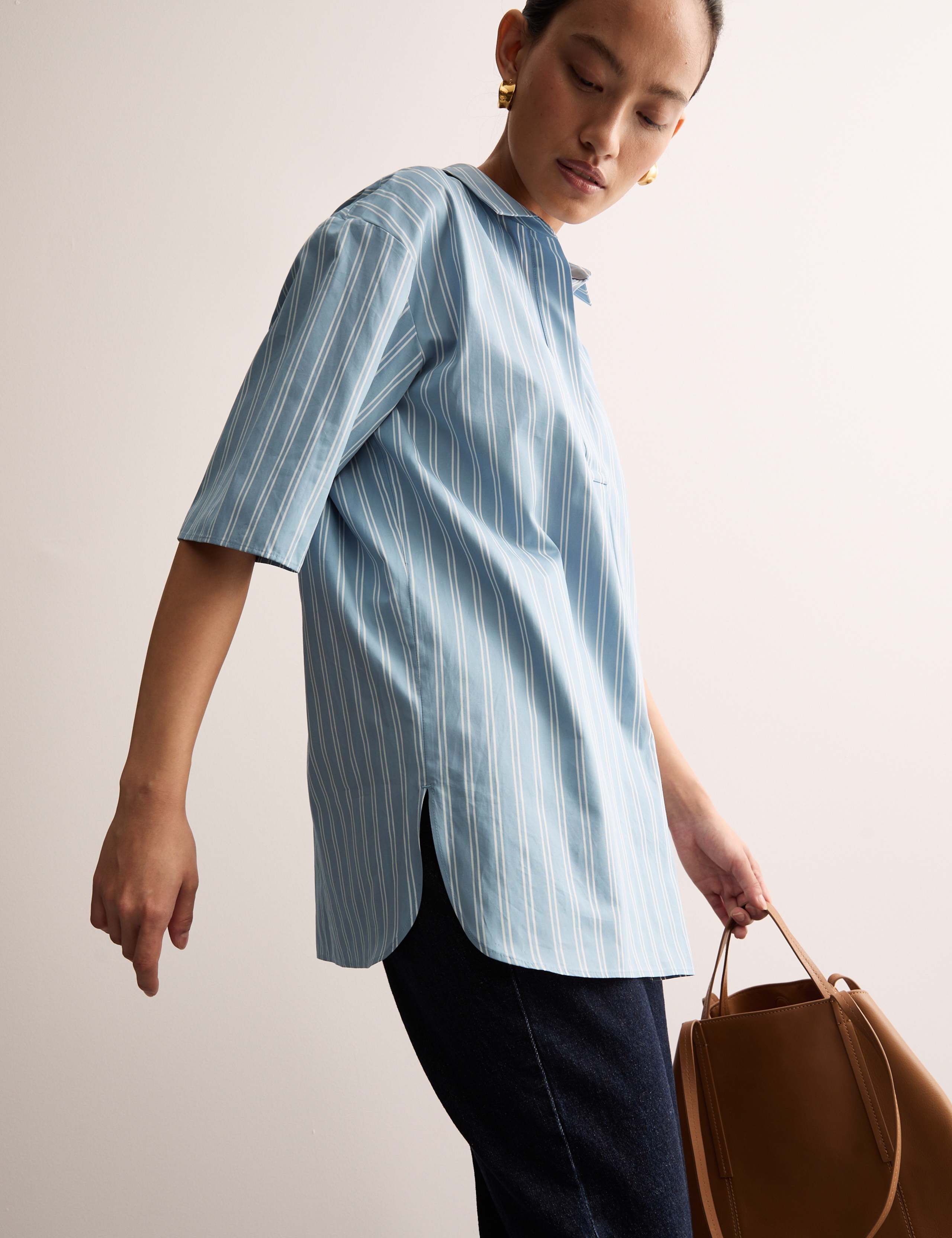 Pure Cotton Striped Tunic 4 of 8