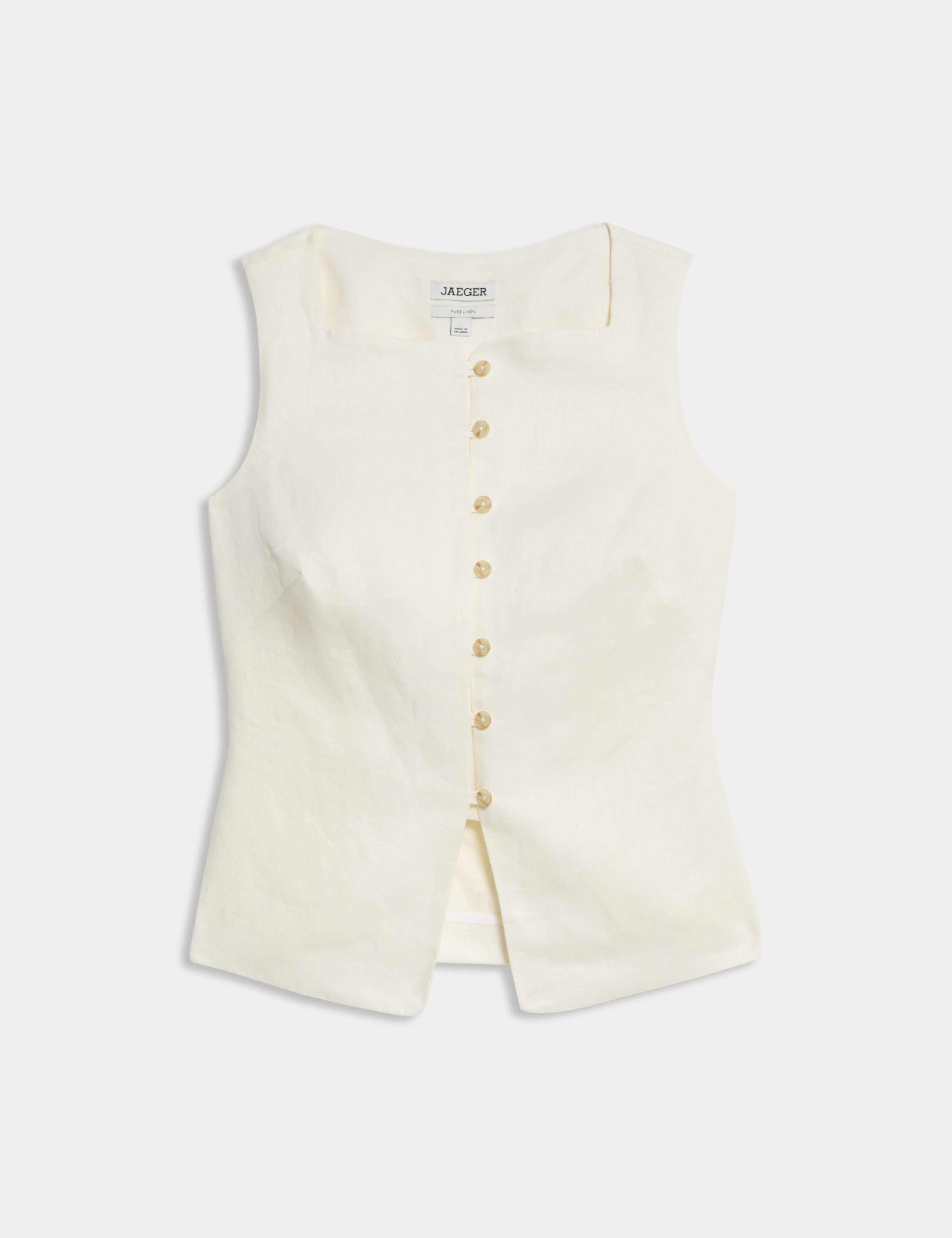 Linen Button Through Sleeveless Top 2 of 6