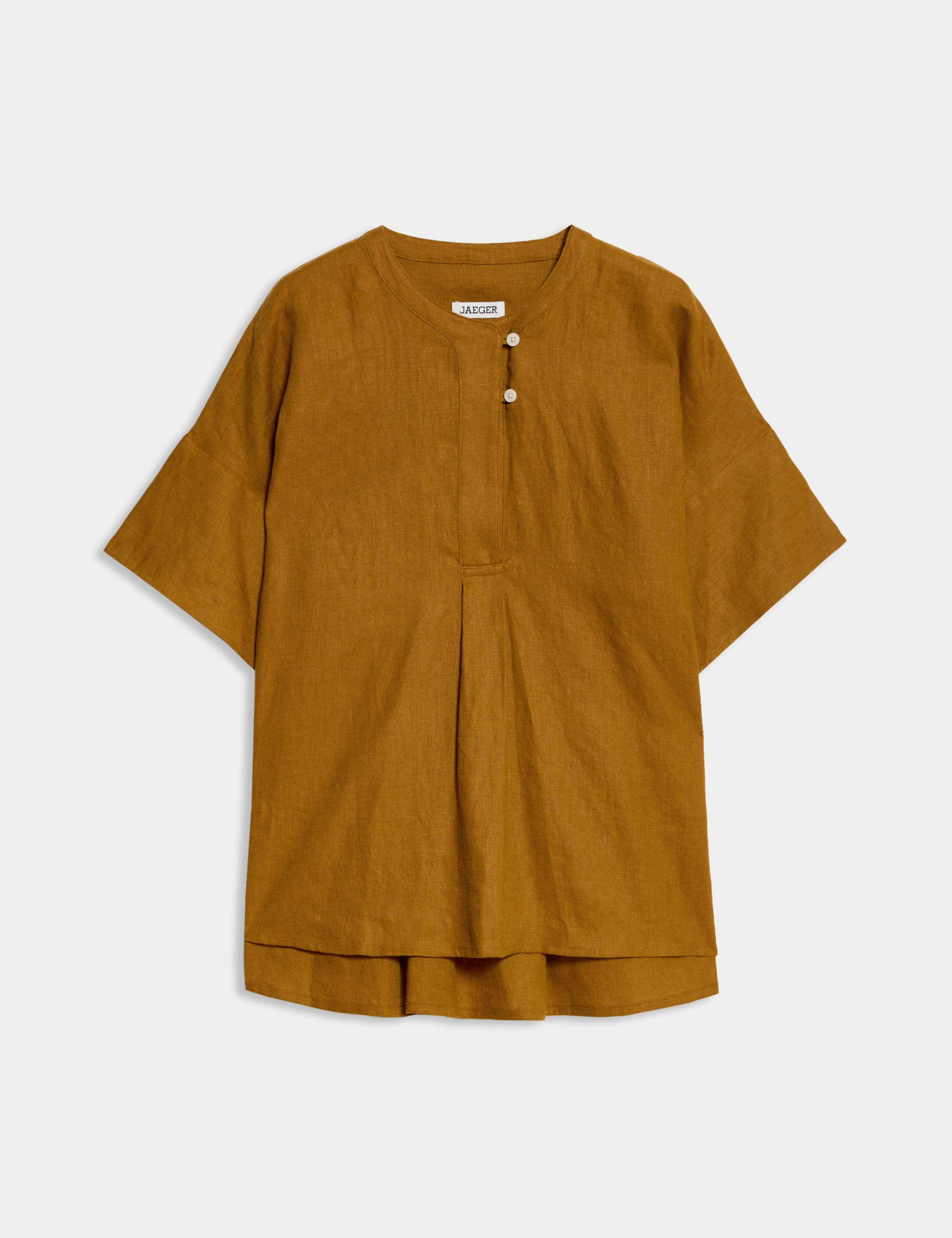 Pure Linen Button Detail Top 2 of 5