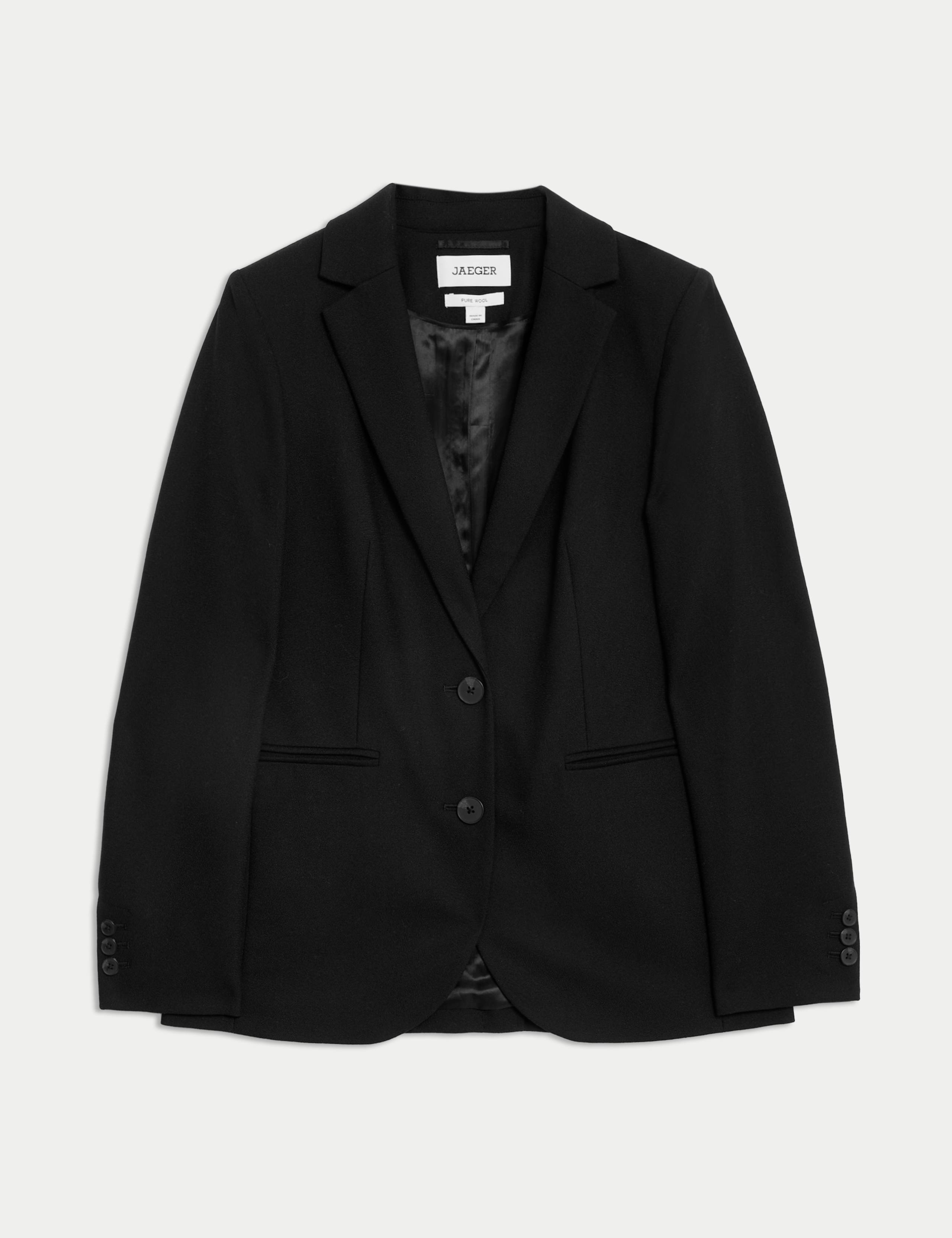 Pure Wool Crepe Single Breasted Blazer 2 of 8