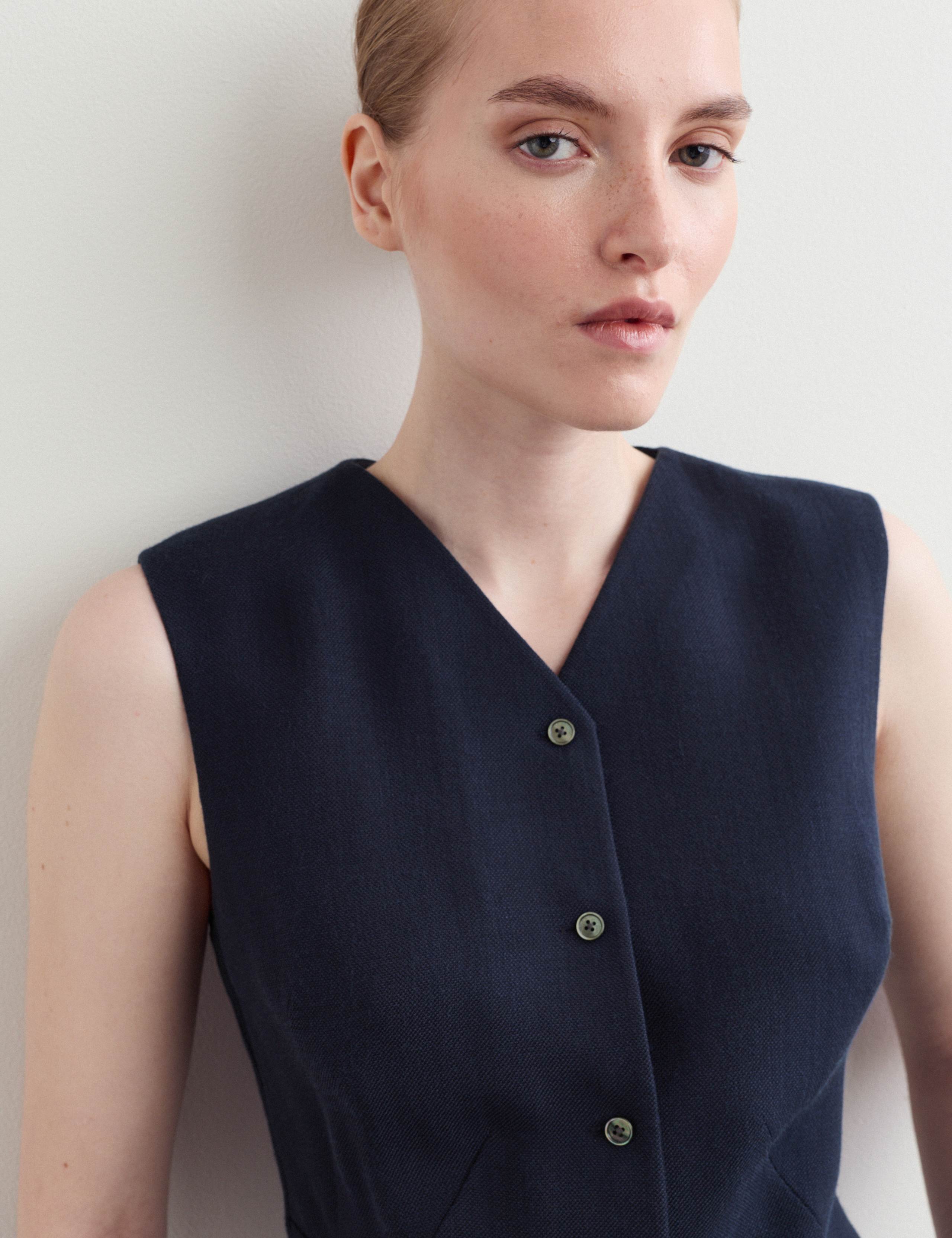 Textured Single Breasted Waistcoat 4 of 7
