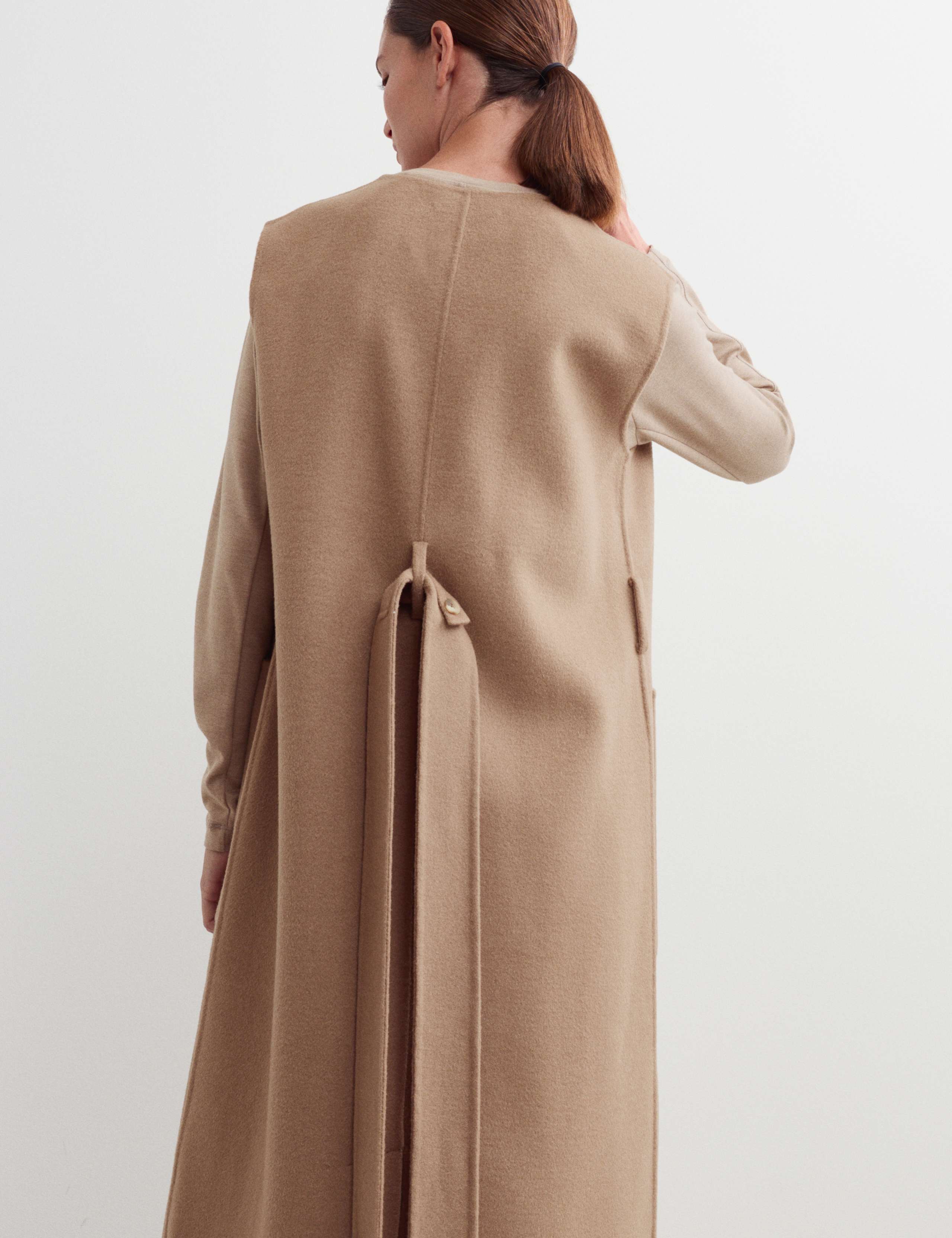 Pure Wool Double Face Longline Waistcoat 6 of 7