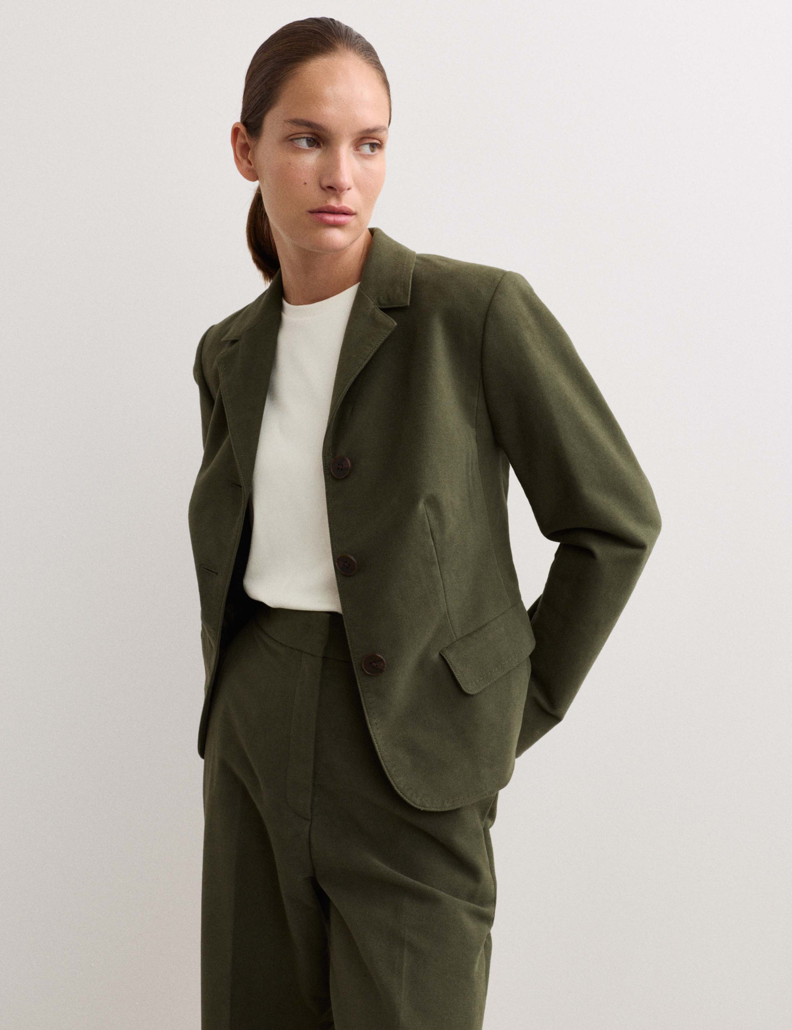 Cotton Rich Italian Moleskin Cropped Jacket 3 of 7