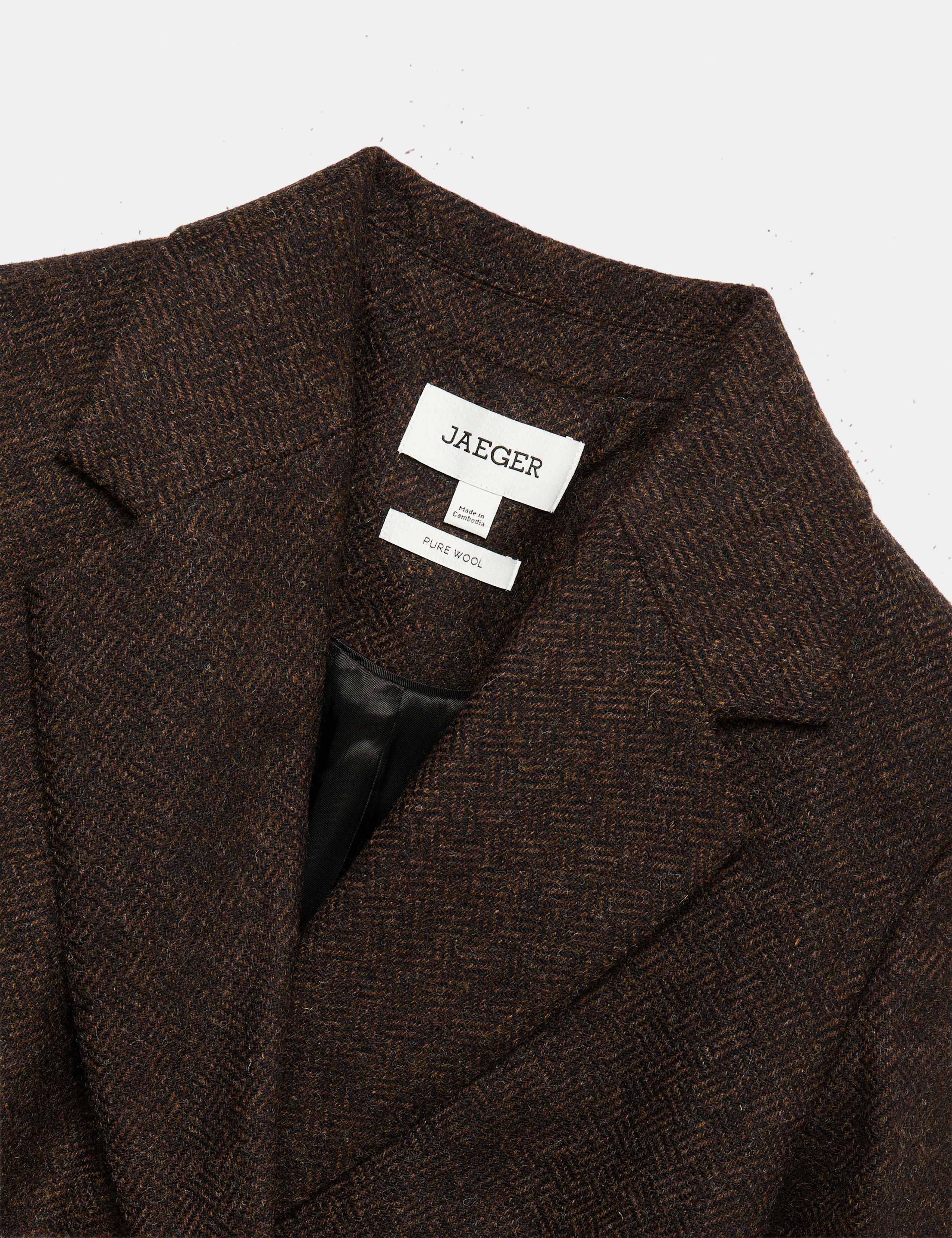 Pure Wool Tailored Herringbone Blazer 8 of 8