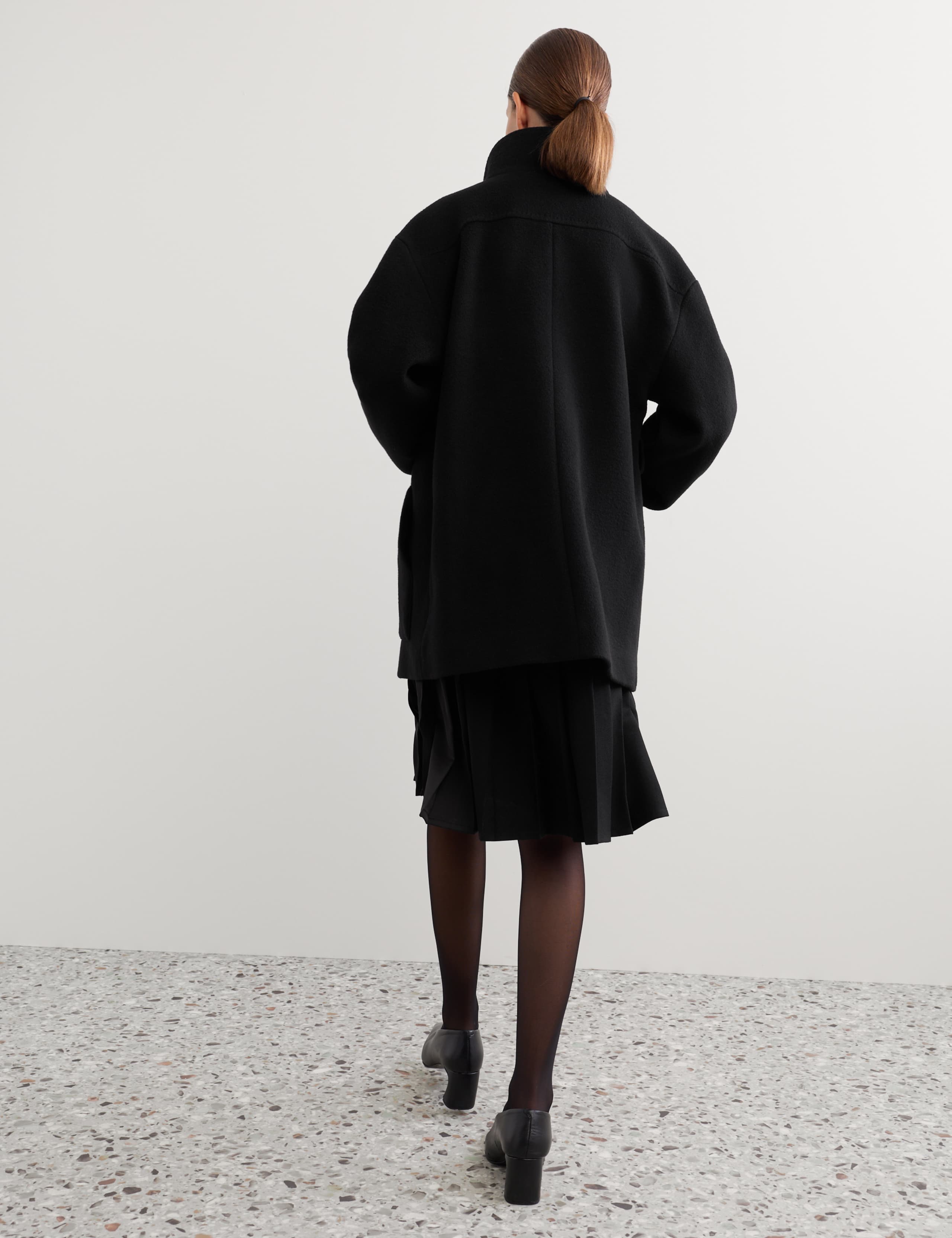 Pure Wool Funnel Neck Embroidered Jacket 6 of 9