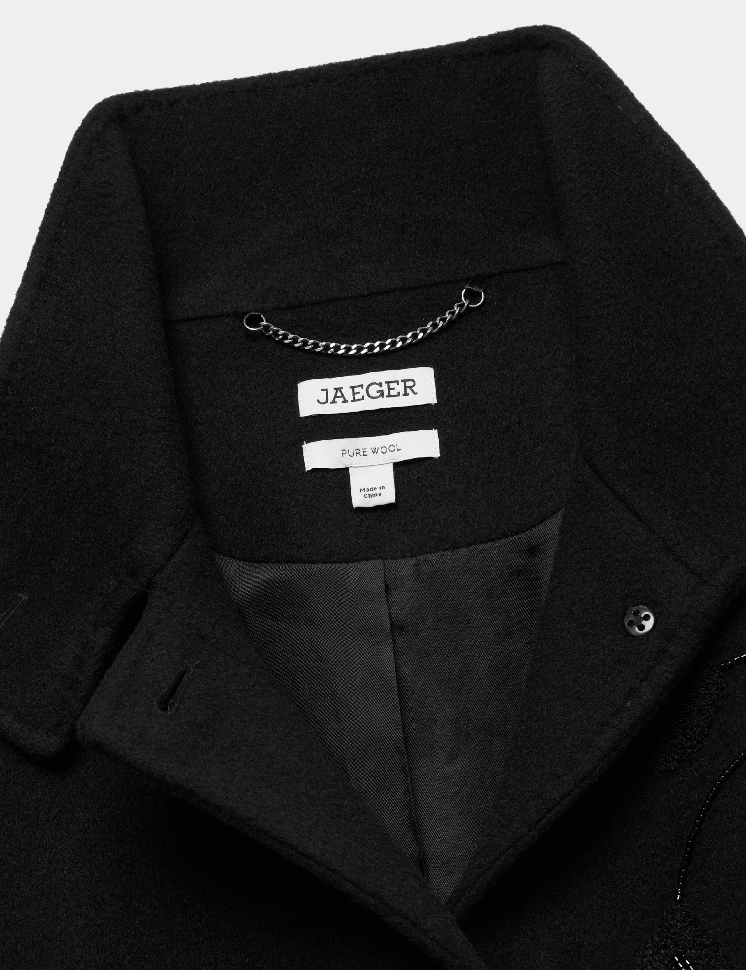 Pure Wool Funnel Neck Embroidered Jacket 8 of 9