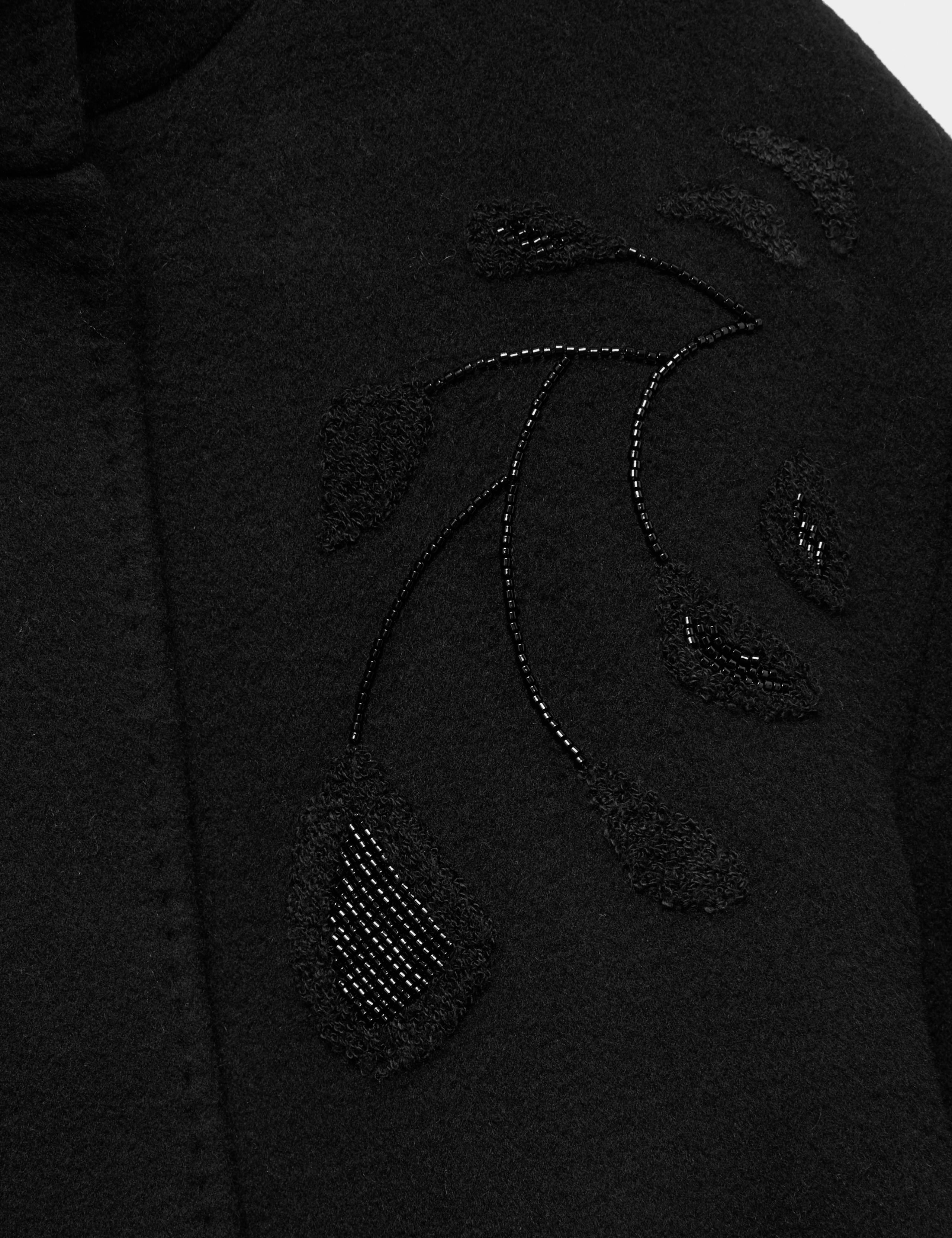 Pure Wool Funnel Neck Embroidered Jacket 9 of 9