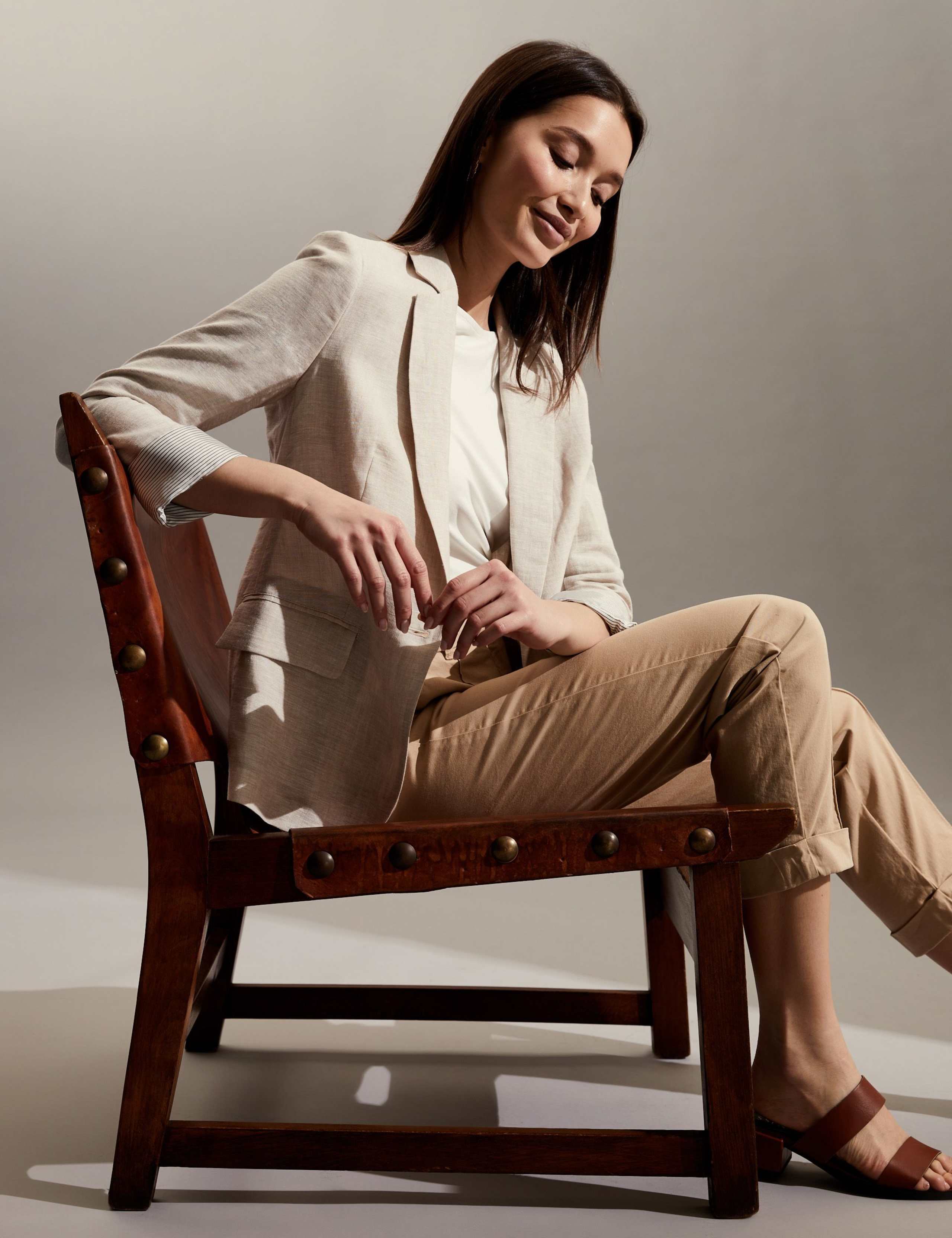 Pure Linen Tailored Blazer 1 of 6