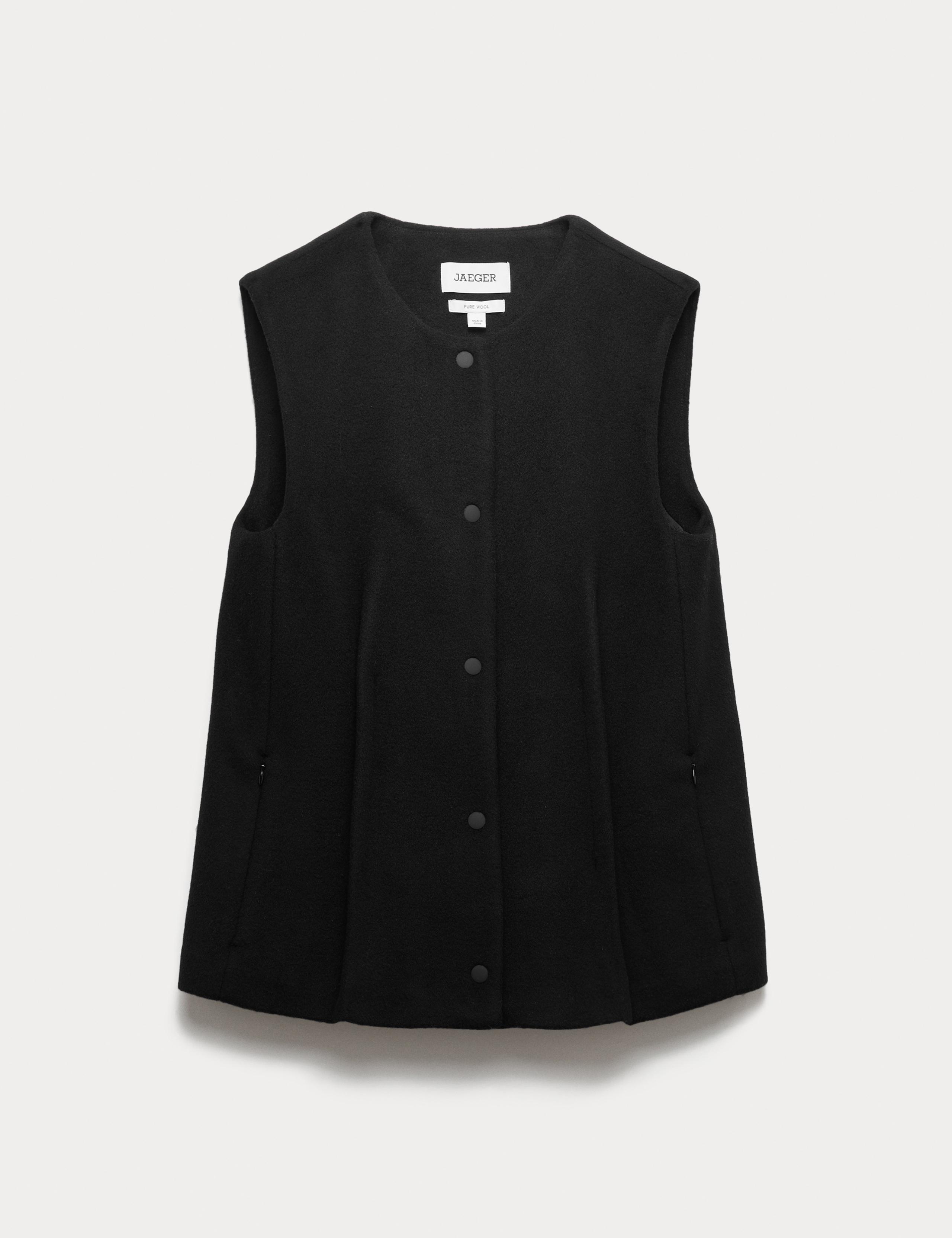 Pure Wool Crew Neck Waistcoat 2 of 6