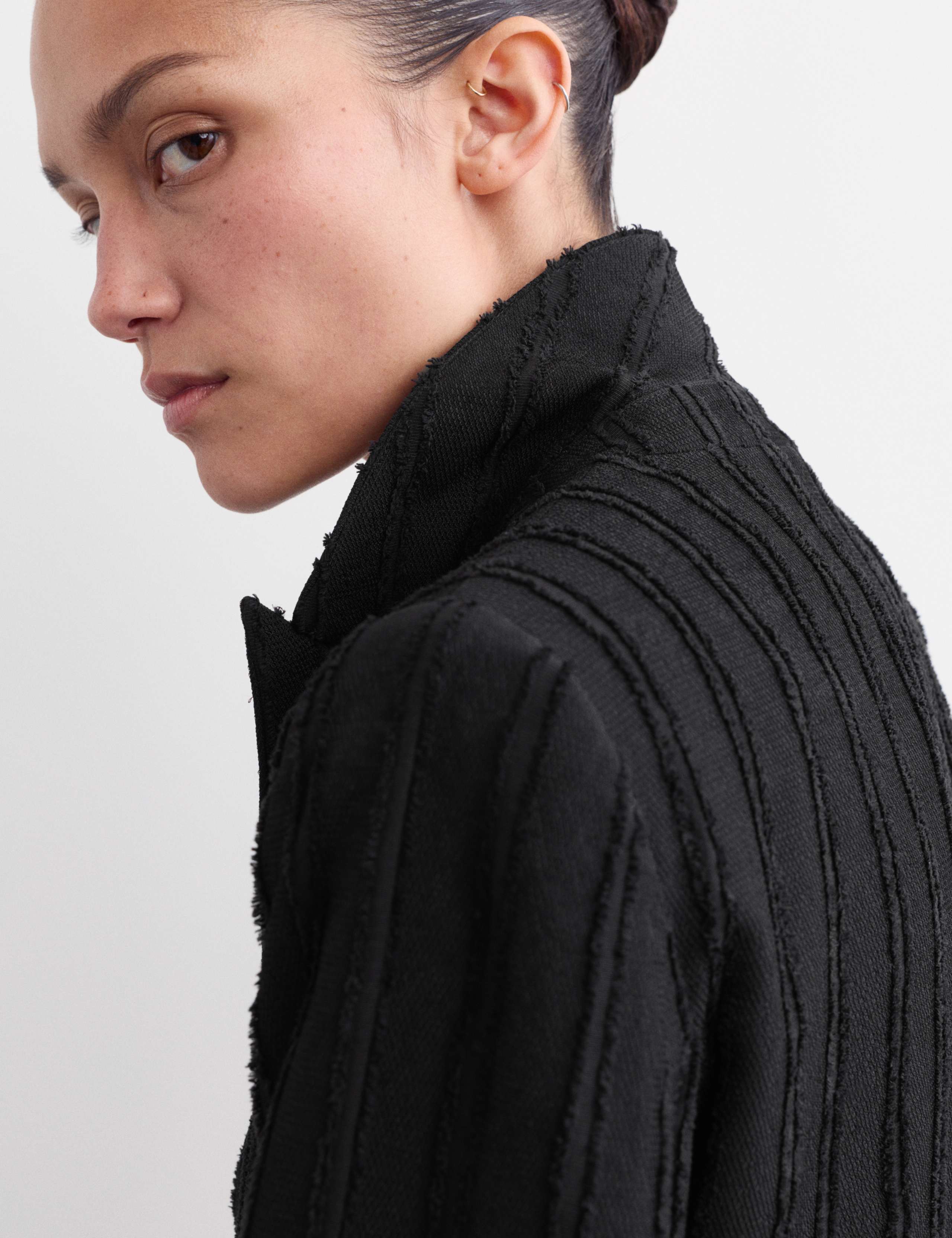 Tailored Jacquard Blazer with Cotton 1 of 6