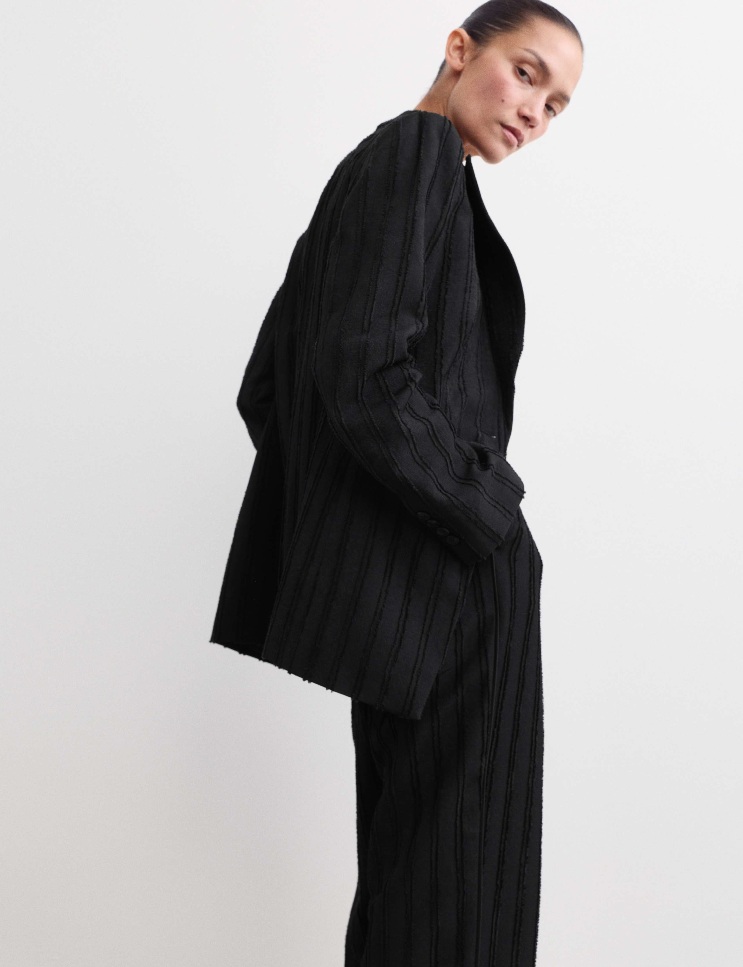 Pure Wool Tailored Textured Blazer 5 of 6