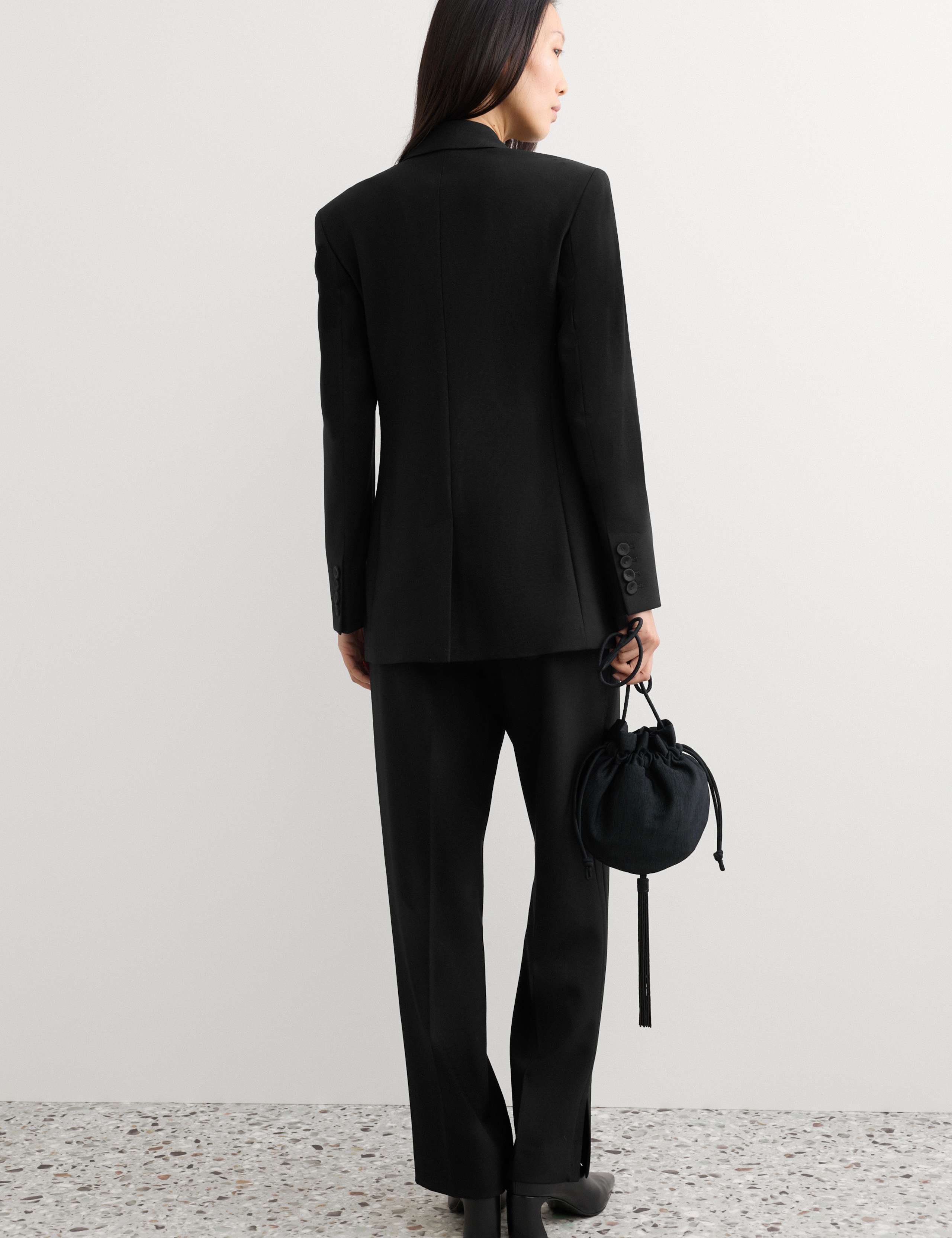 Pure Wool Tailored Tuxedo Longline Blazer 7 of 8