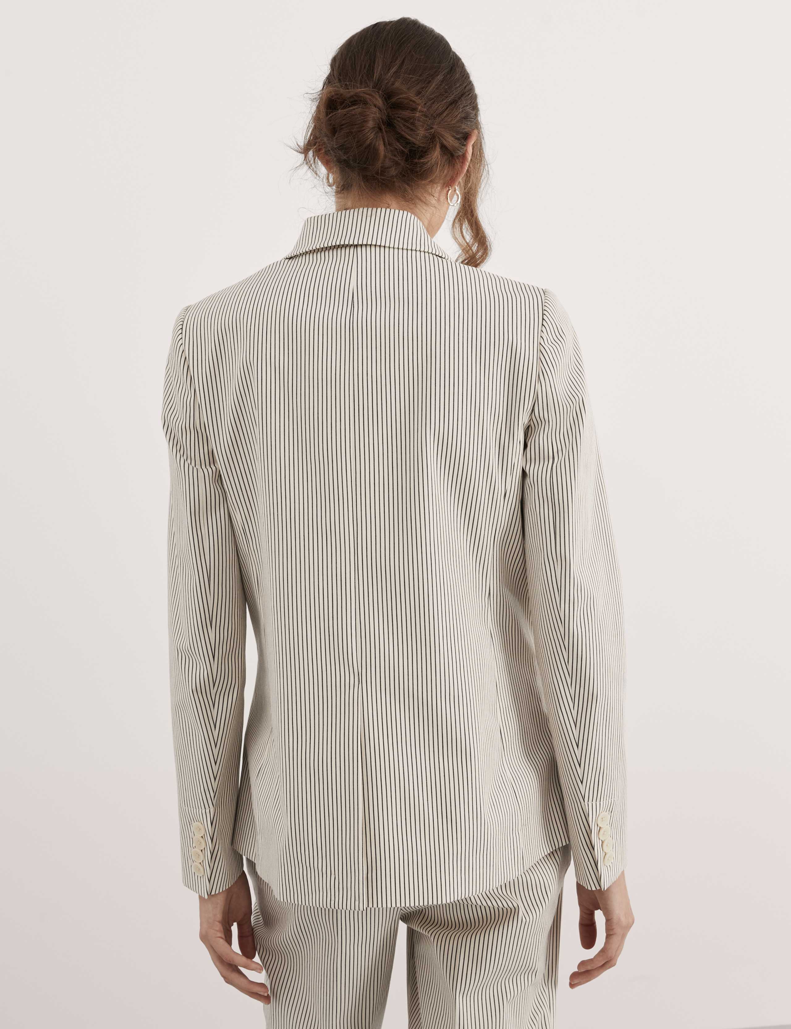 Relaxed Striped Single Breasted Blazer 6 of 7