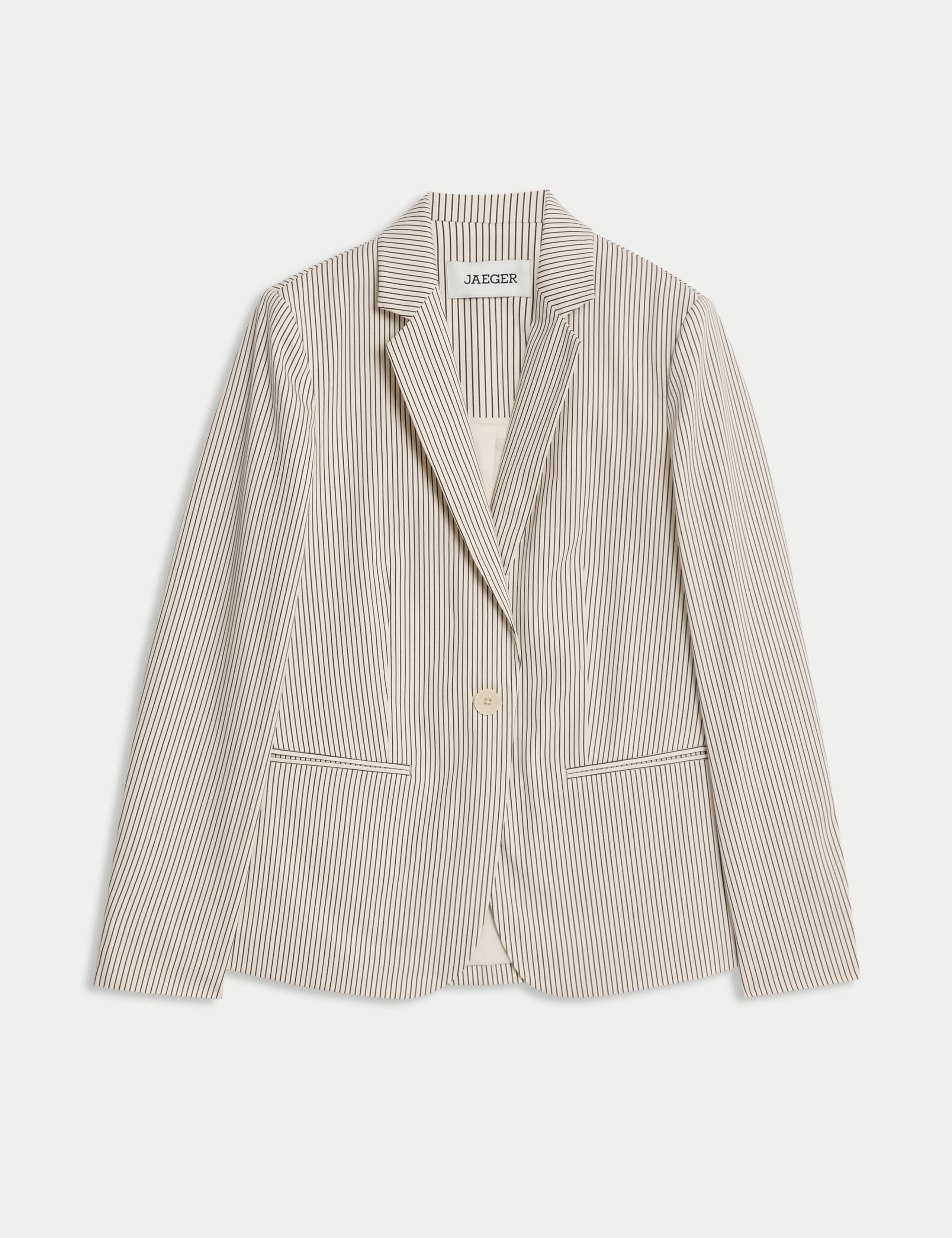 Relaxed Striped Single Breasted Blazer 2 of 7