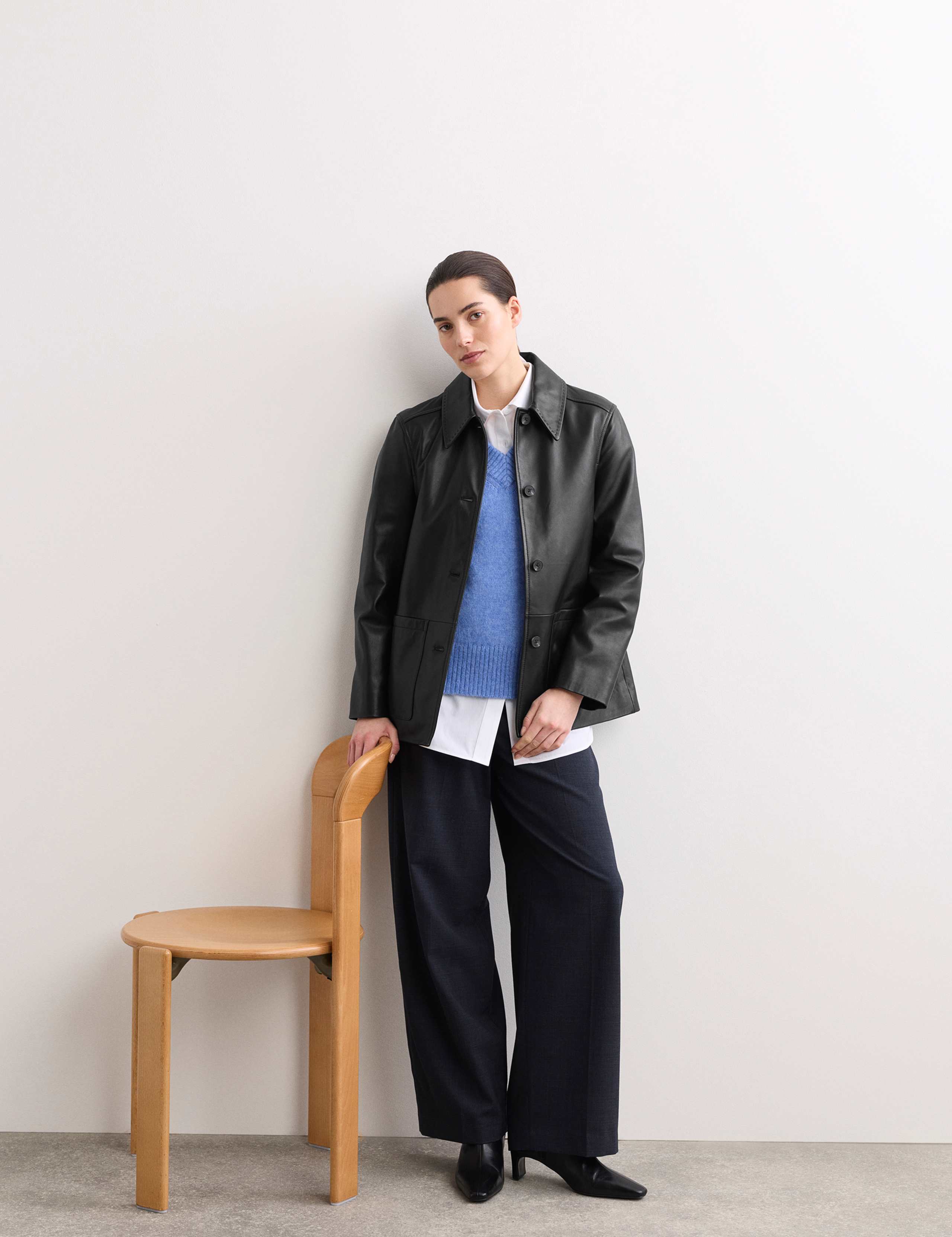 Leather Collared Jacket 6 of 8