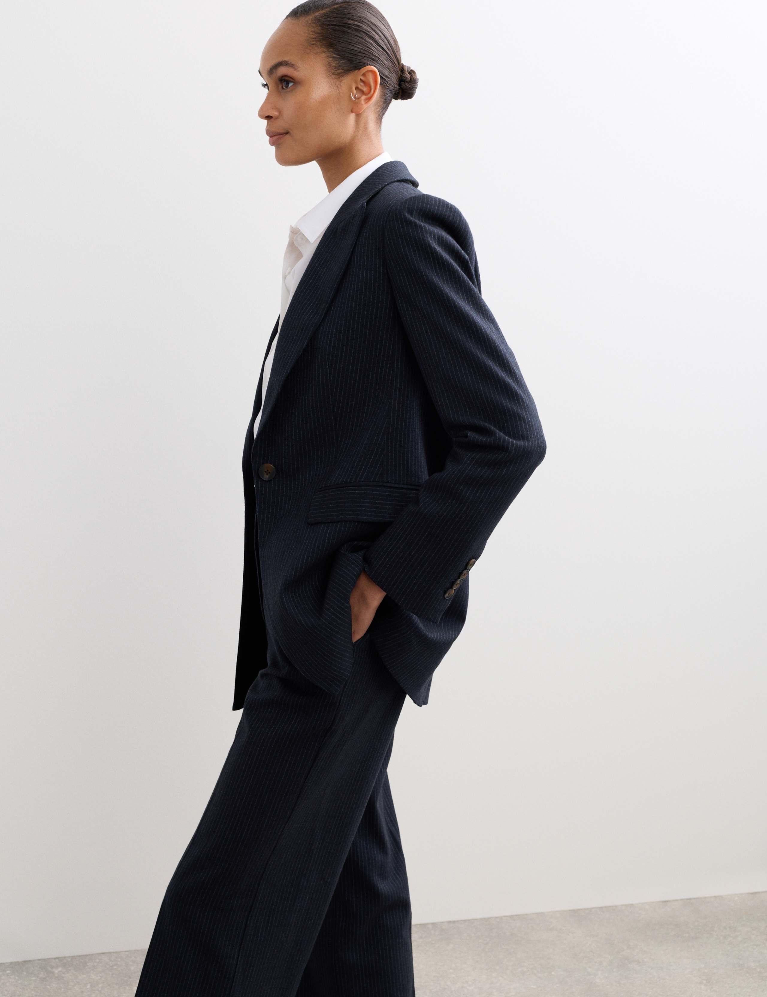 Wool Rich Pinstripe Jacket 5 of 6