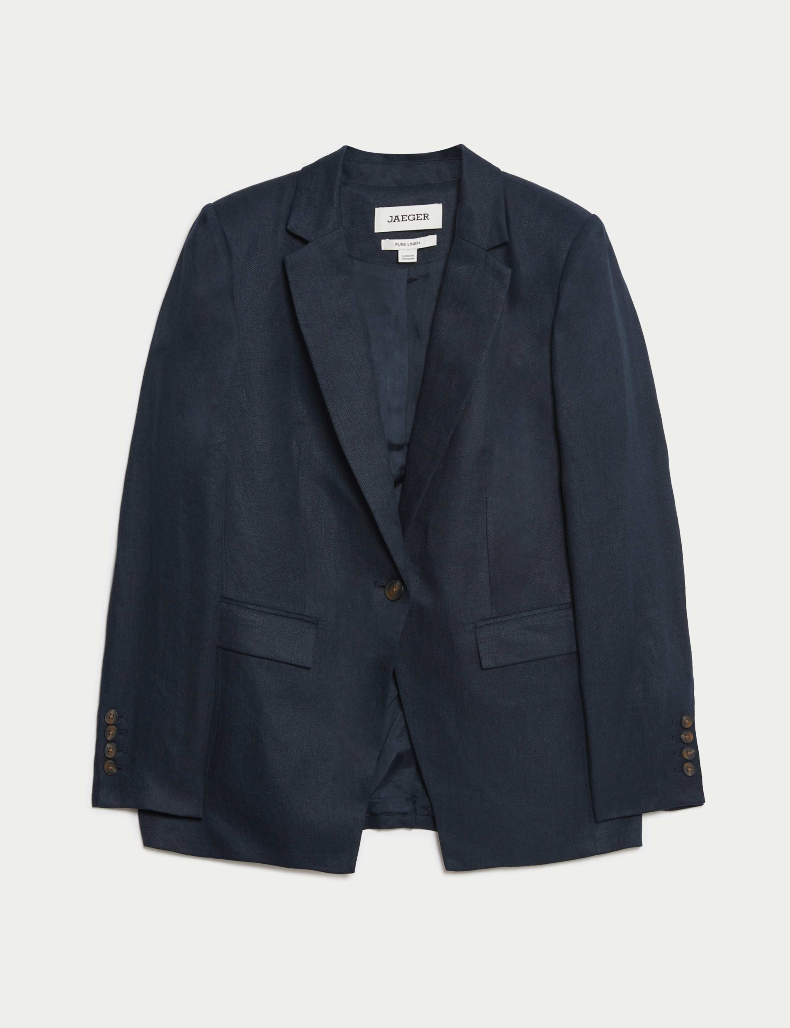 Pure Linen Single Breasted Blazer 2 of 7