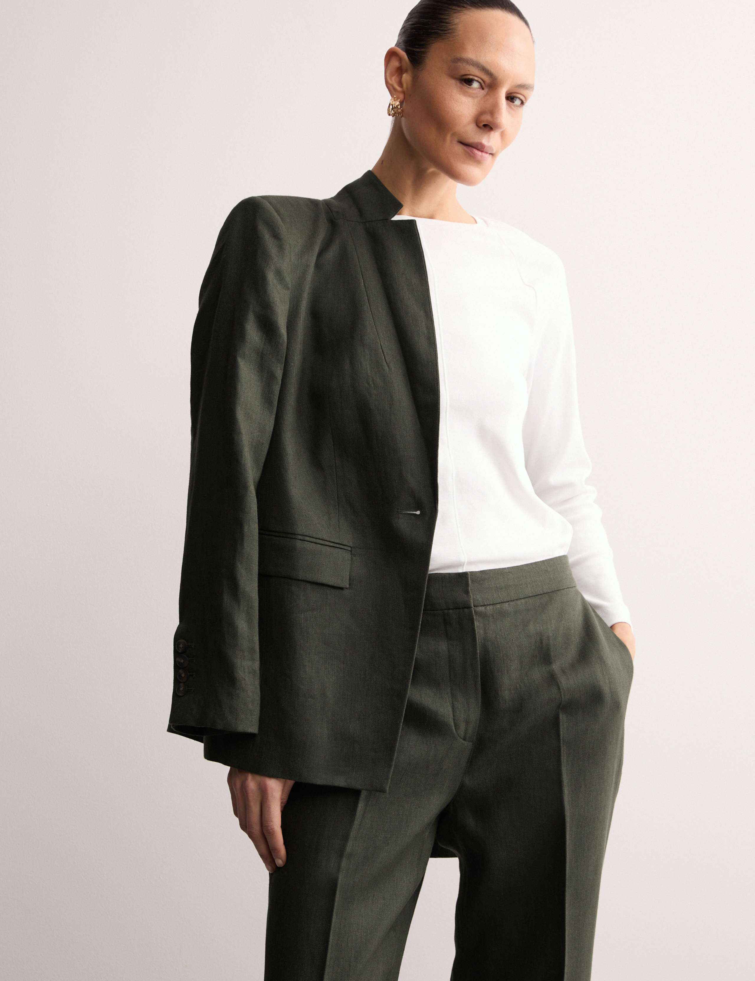 Pure Linen Single Breasted Blazer 4 of 6