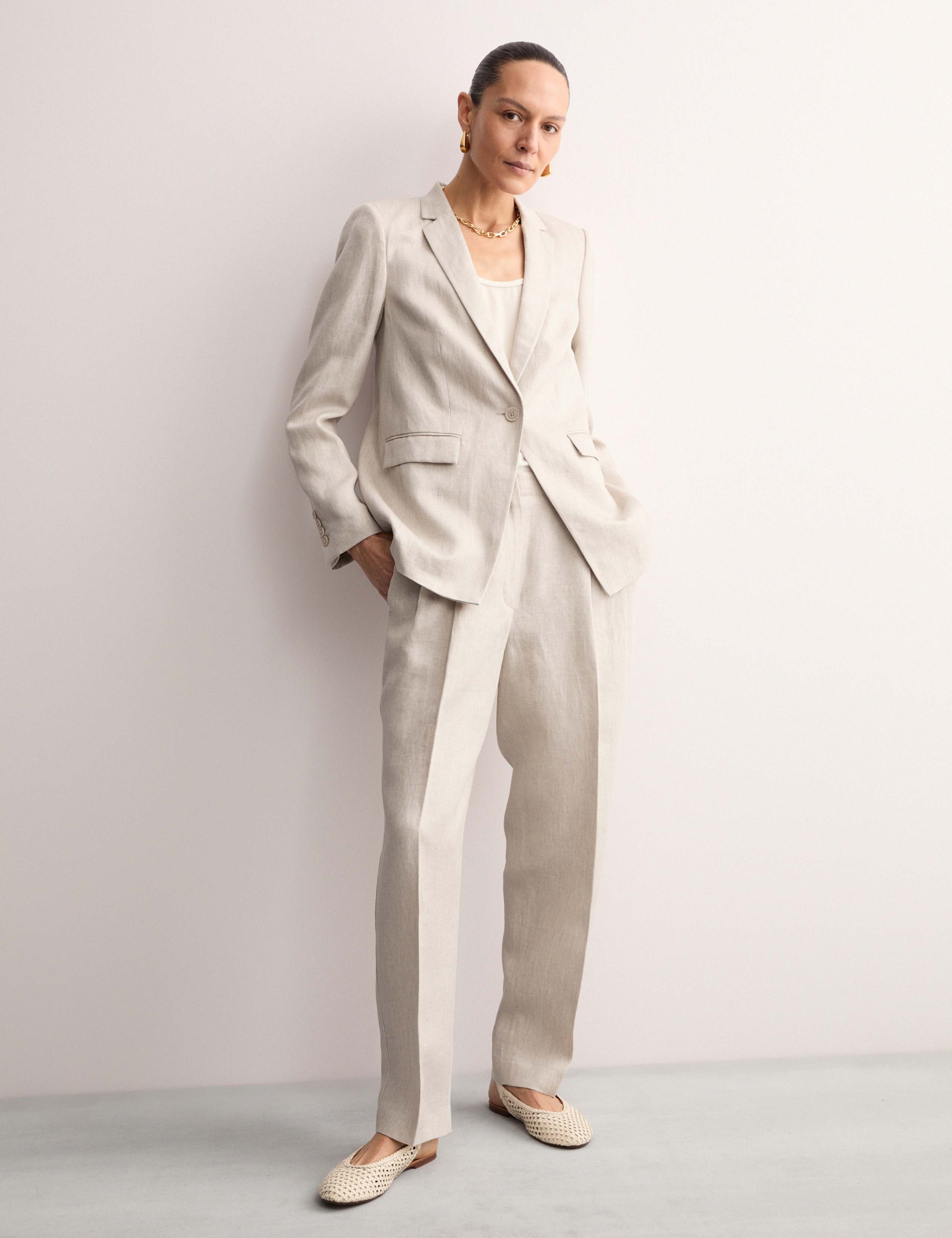 Pure Linen Single Breasted Blazer 3 of 7