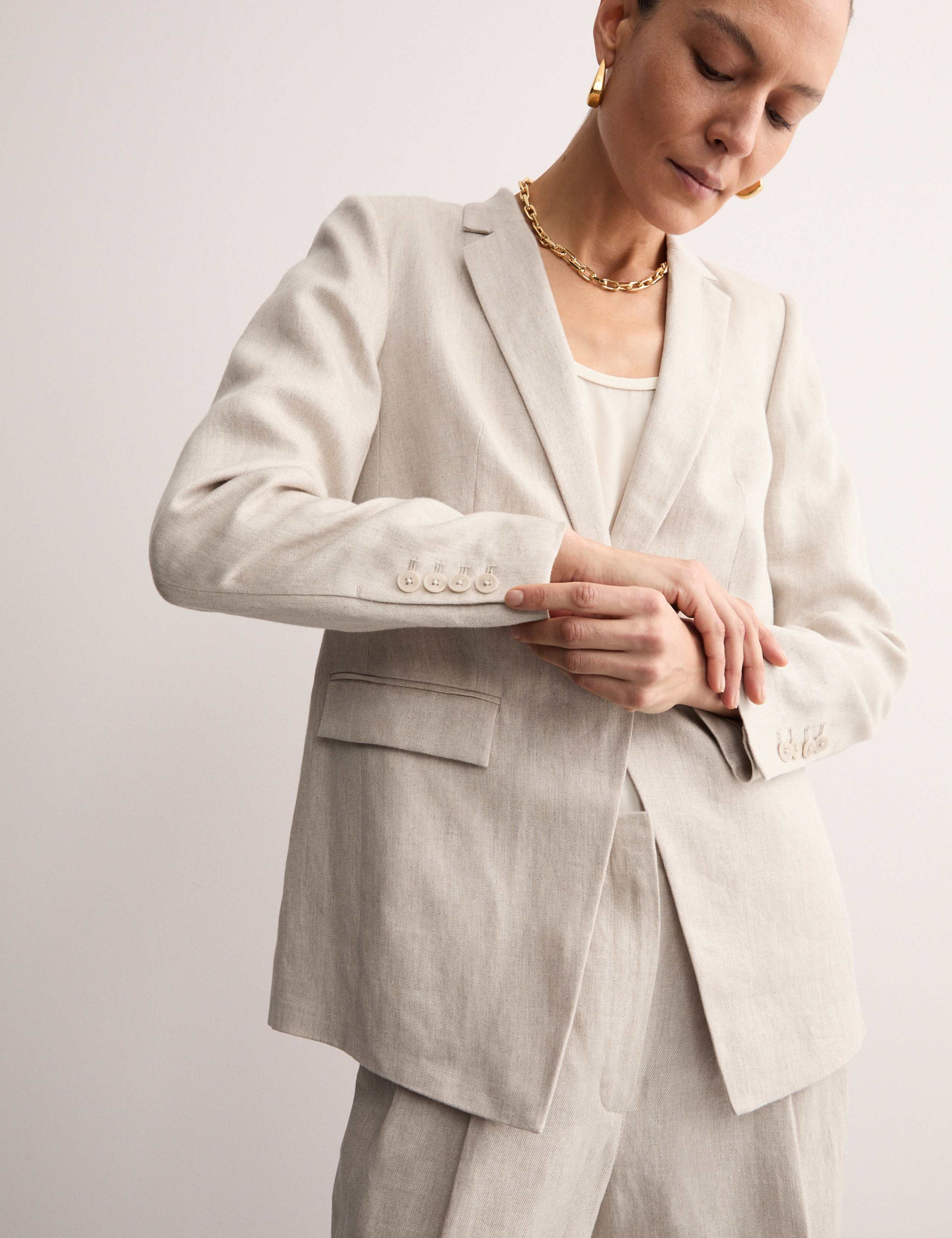 Pure Linen Single Breasted Blazer 6 of 7